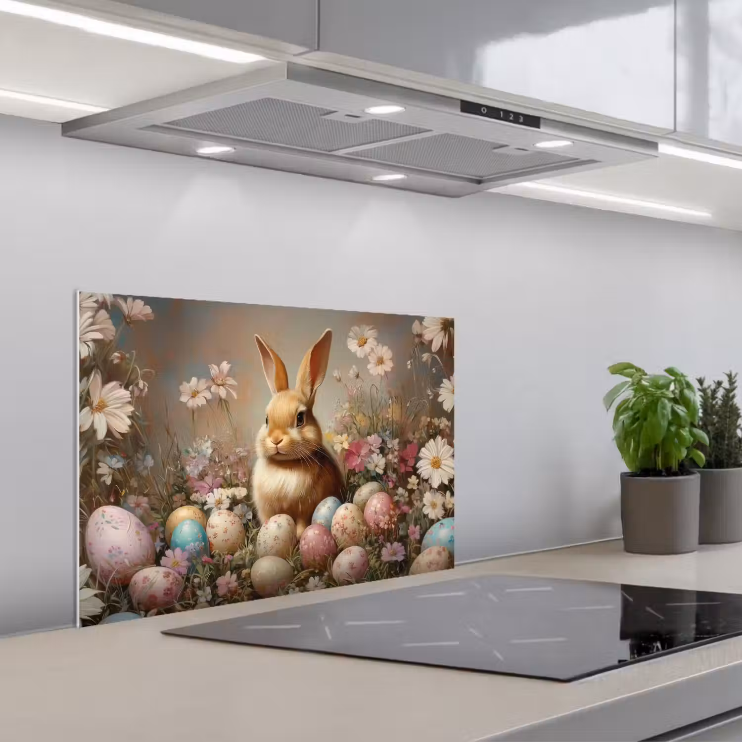 Paashaas - Lente - Paaseieren keuken achterwand spatscherm klein -3d_schuin