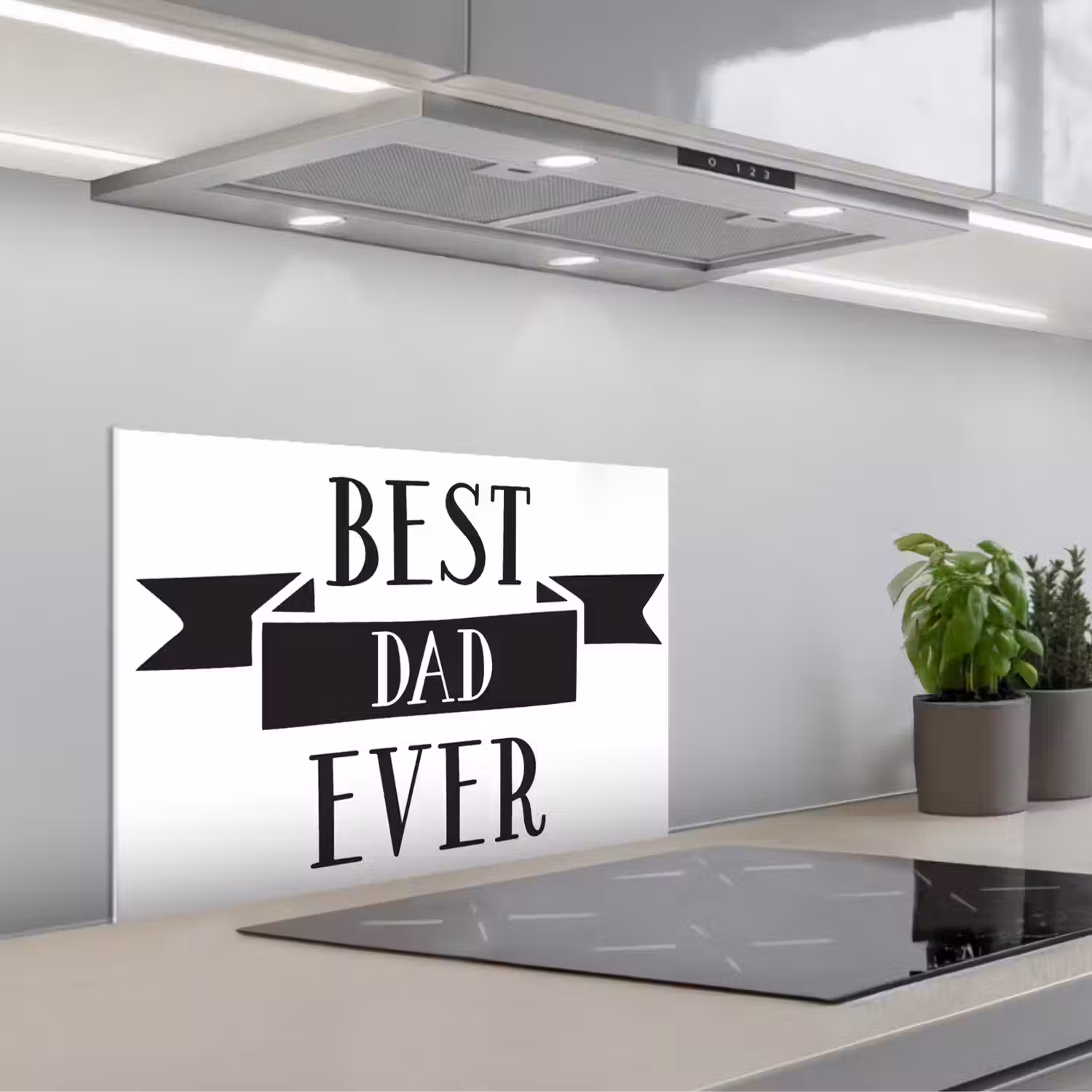 Papa - Quote - Beste papa keuken achterwand spatscherm klein -3d_schuin
