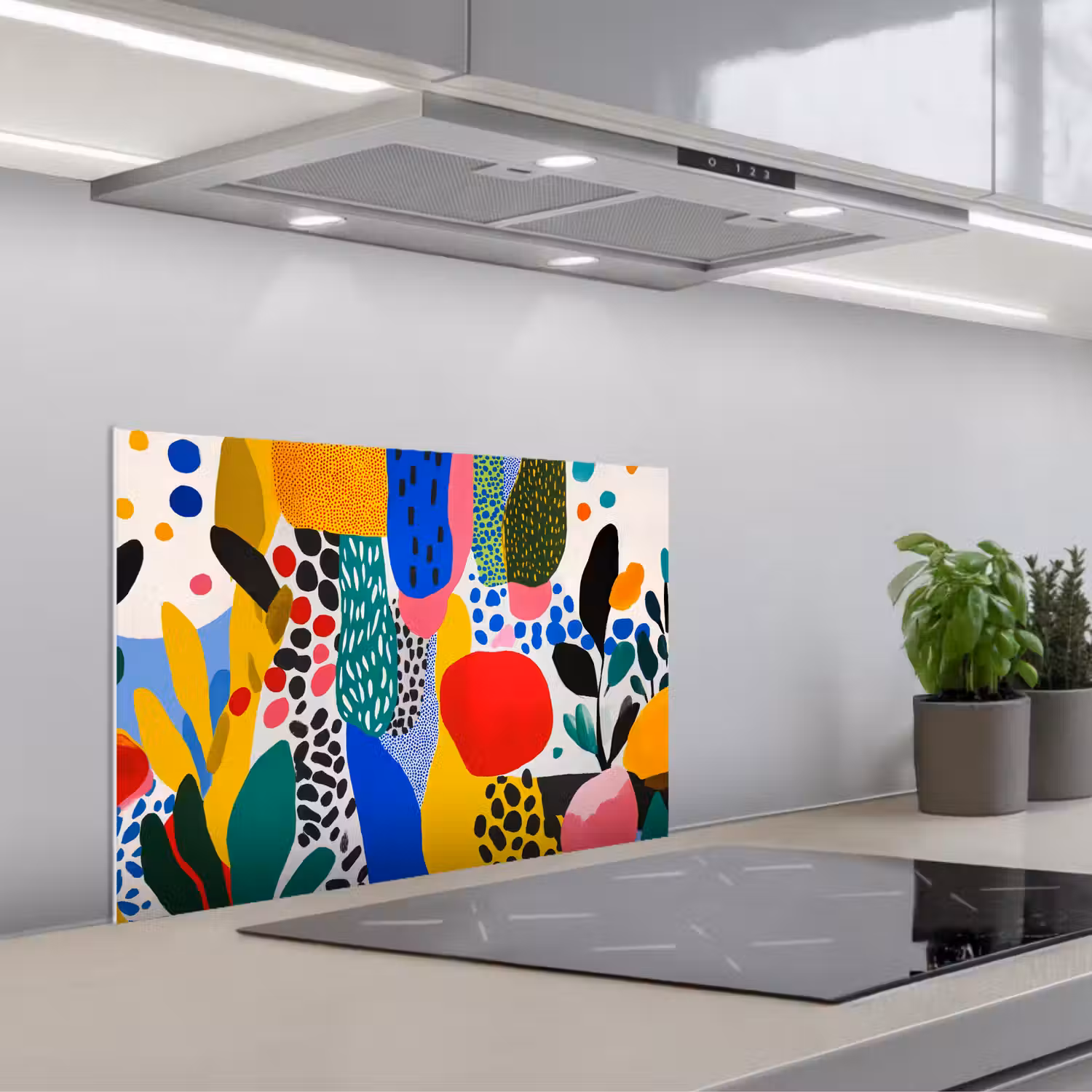 Stippen - Vormen - Modern - Kleuren keuken achterwand spatscherm klein -3d_schuin