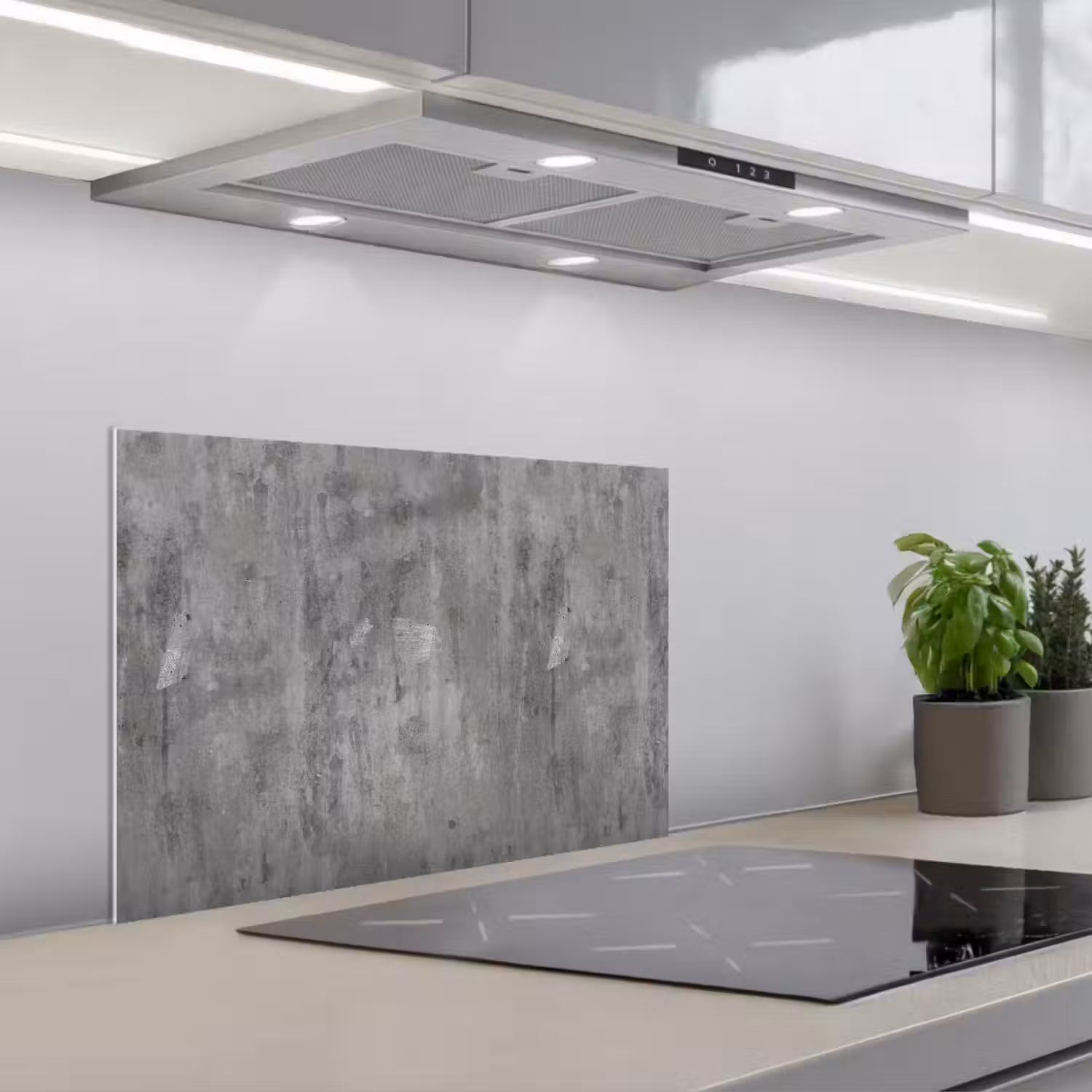 Roest - Beton - Patroon keuken achterwand spatscherm klein 900 -3d_schuin