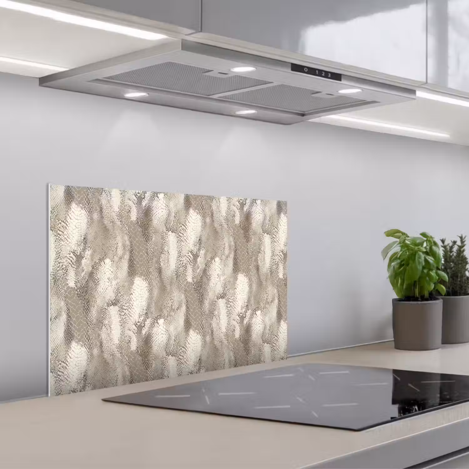 Slang - Textuur - Zand keuken achterwand spatscherm klein 900 -3d_schuin