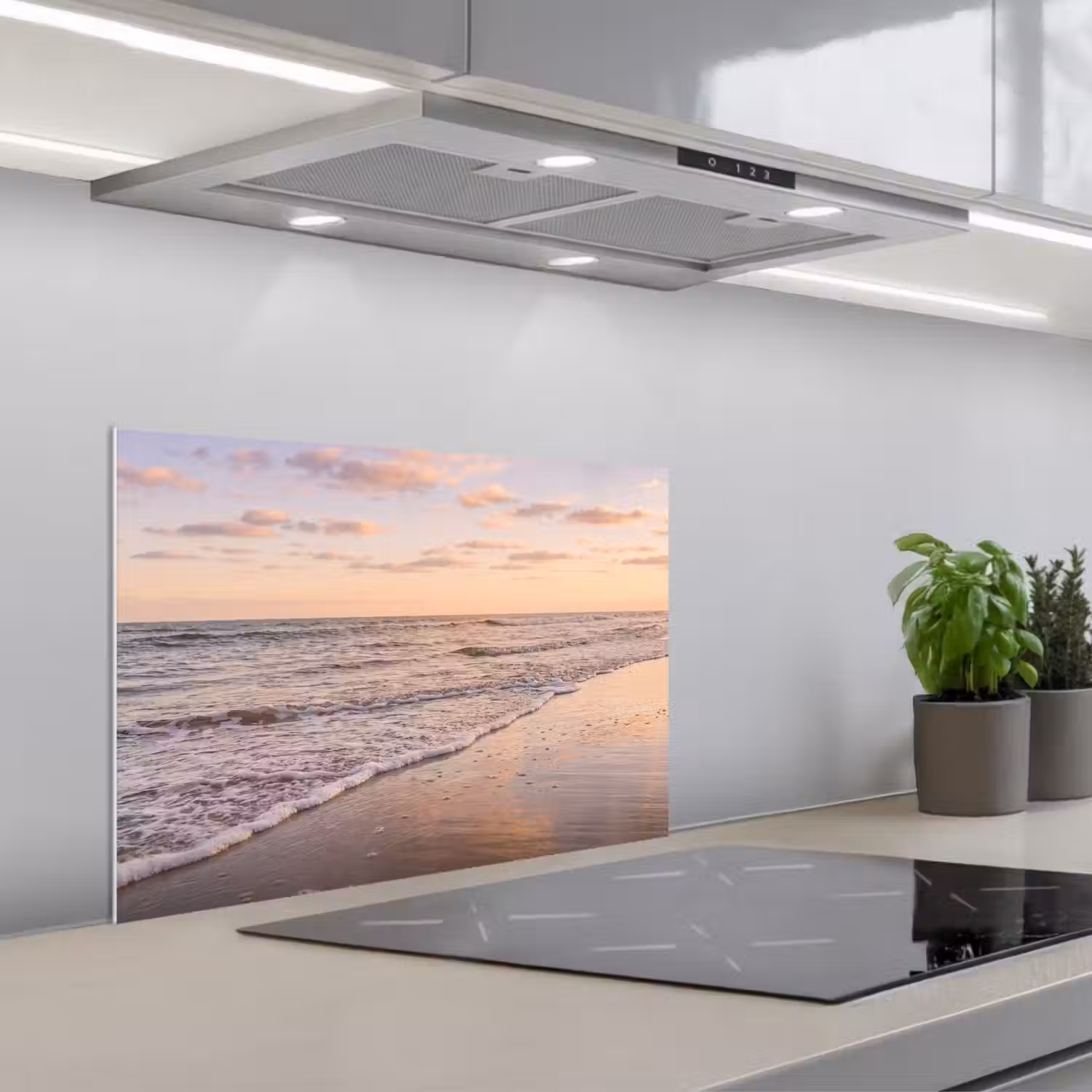 Strand - Branding - Wolken keuken achterwand spatscherm klein -3d_schuin