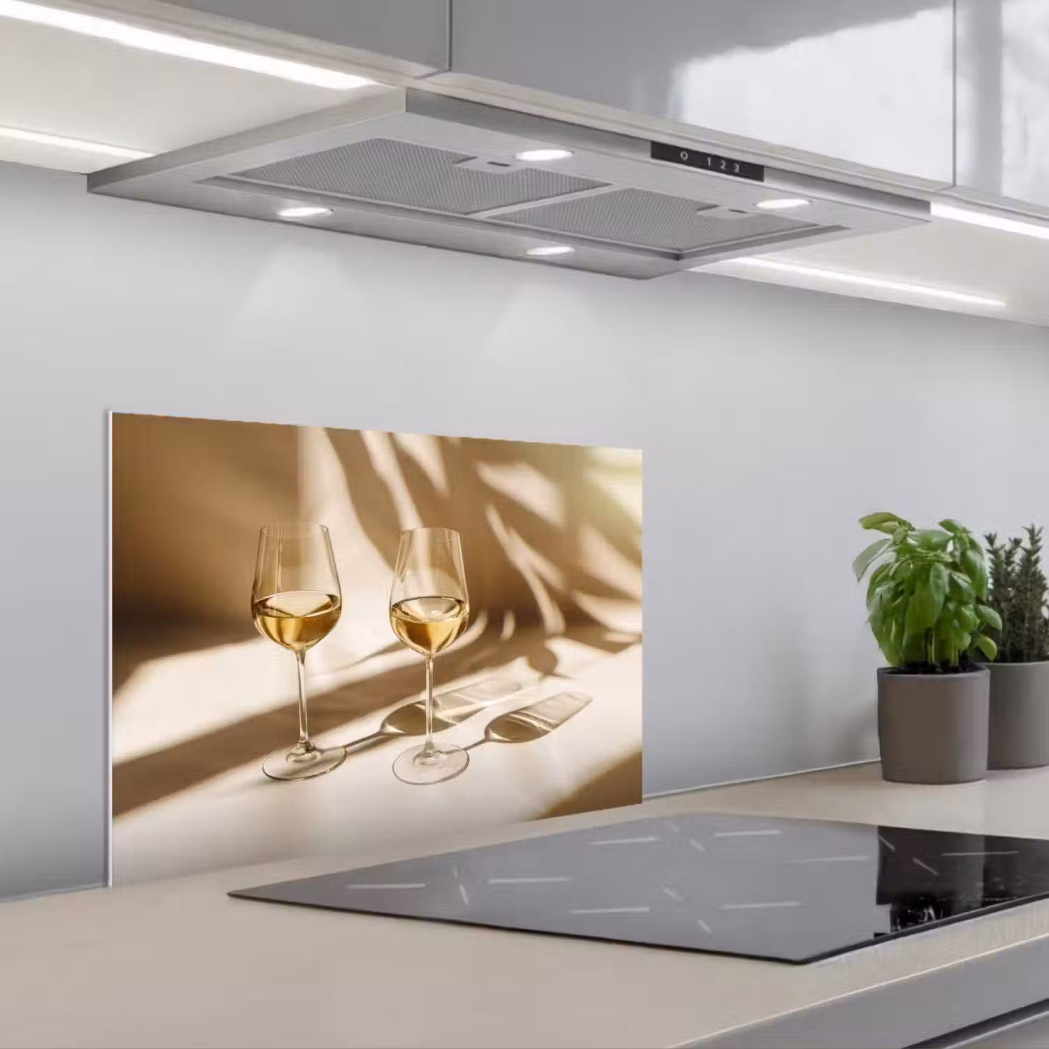 Wijn - Wijnglazen - Wit keuken achterwand spatscherm klein -3d_schuin