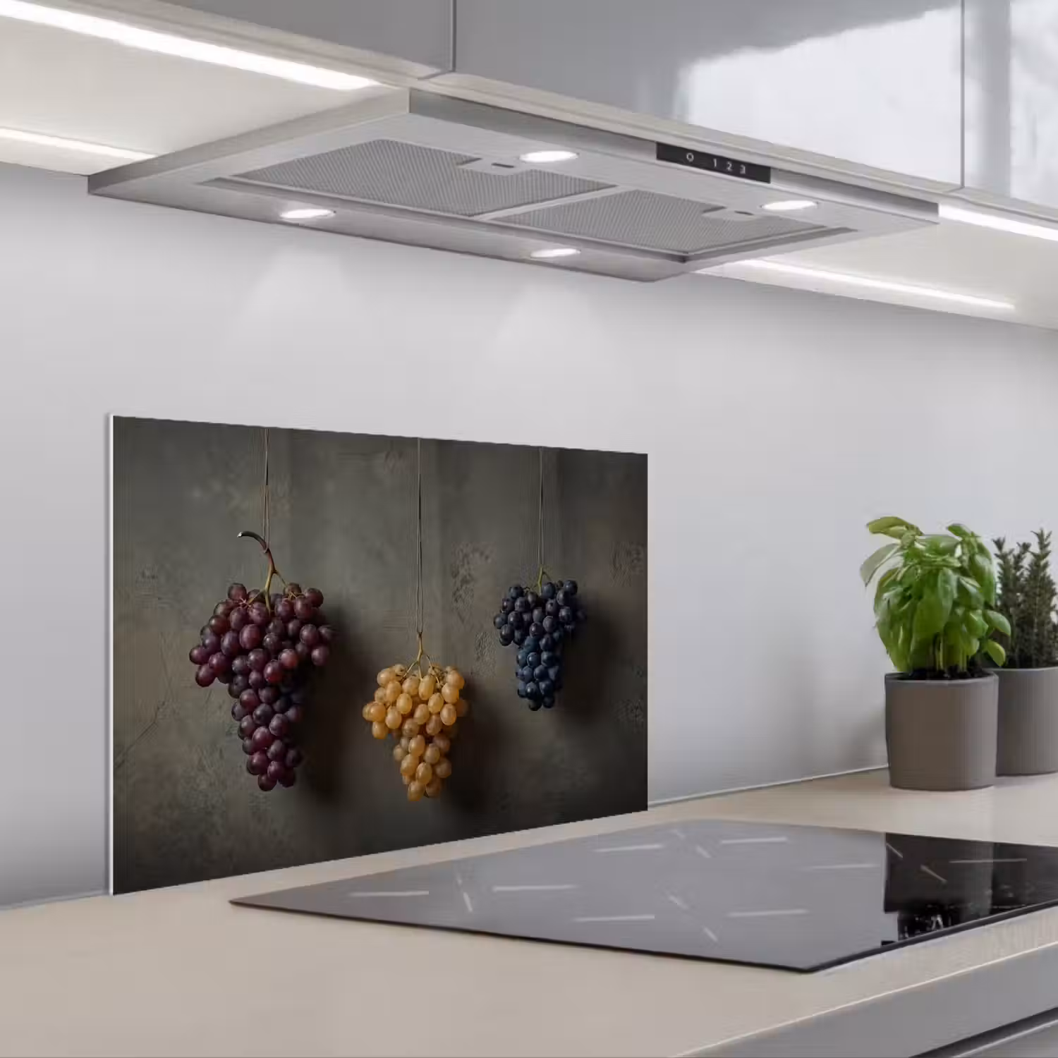 Druiven - Kleurrijk - Muur keuken achterwand spatscherm klein -3d_schuin