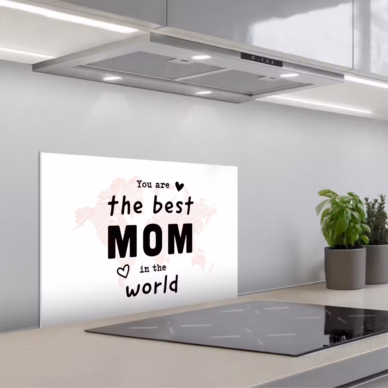 Quotes - You are the best mom in the world - Spreuken - Mama keuken achterwand spatscherm klein -3d_schuin