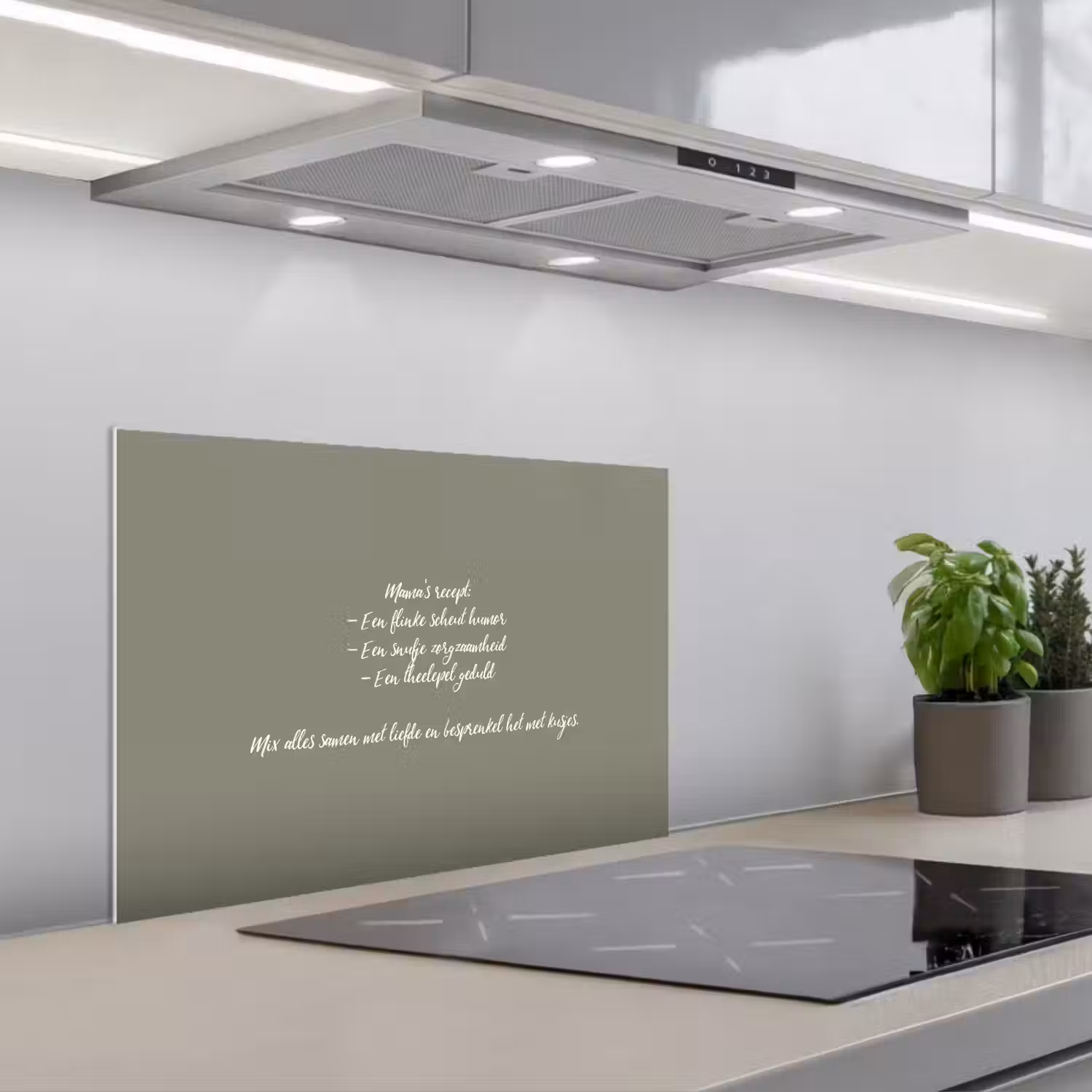 Quotes - Ma - Spreuken - Mama's recept - Koken keuken achterwand spatscherm klein -3d_schuin