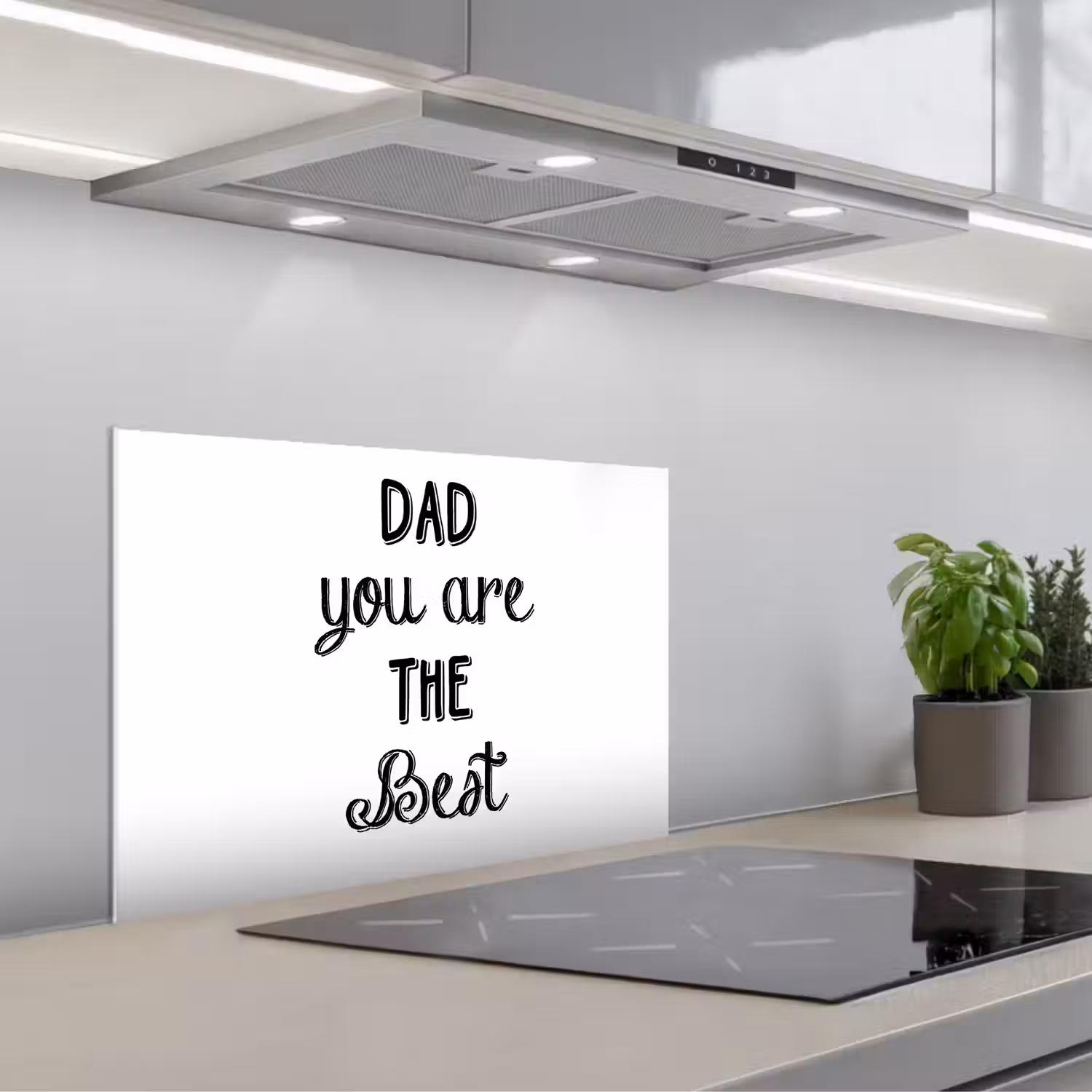 Quotes - Dad you are the best - Spreuken - Papa keuken achterwand spatscherm klein -3d_schuin