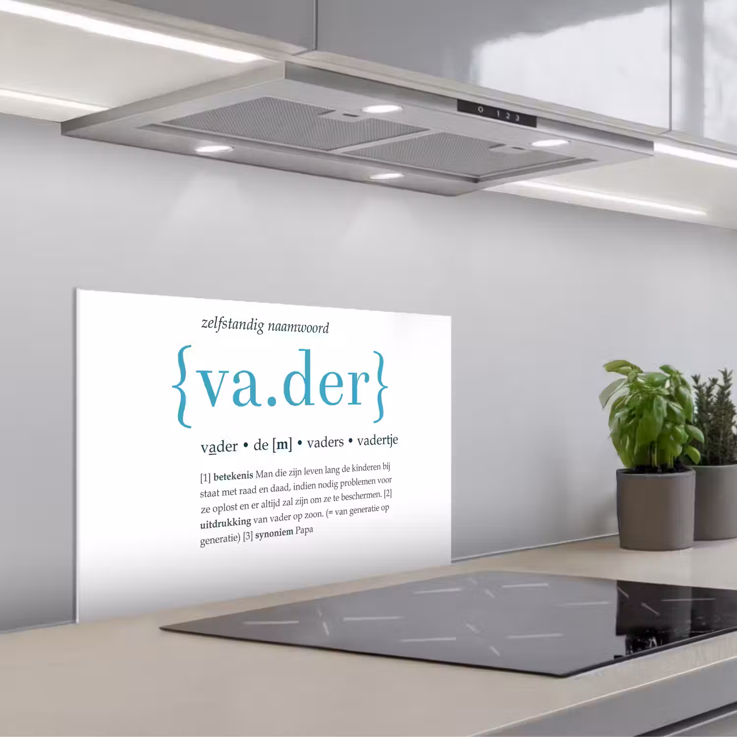 Quotes - Vader definitie - Spreuken - Woordenboek keuken achterwand spatscherm klein -3d_schuin
