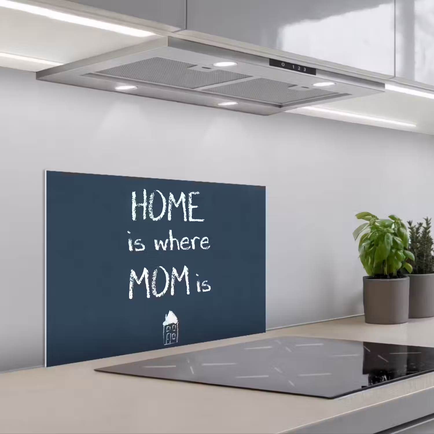 Quotes - Home is where mom is - Spreuken - Moeder keuken achterwand spatscherm klein -3d_schuin