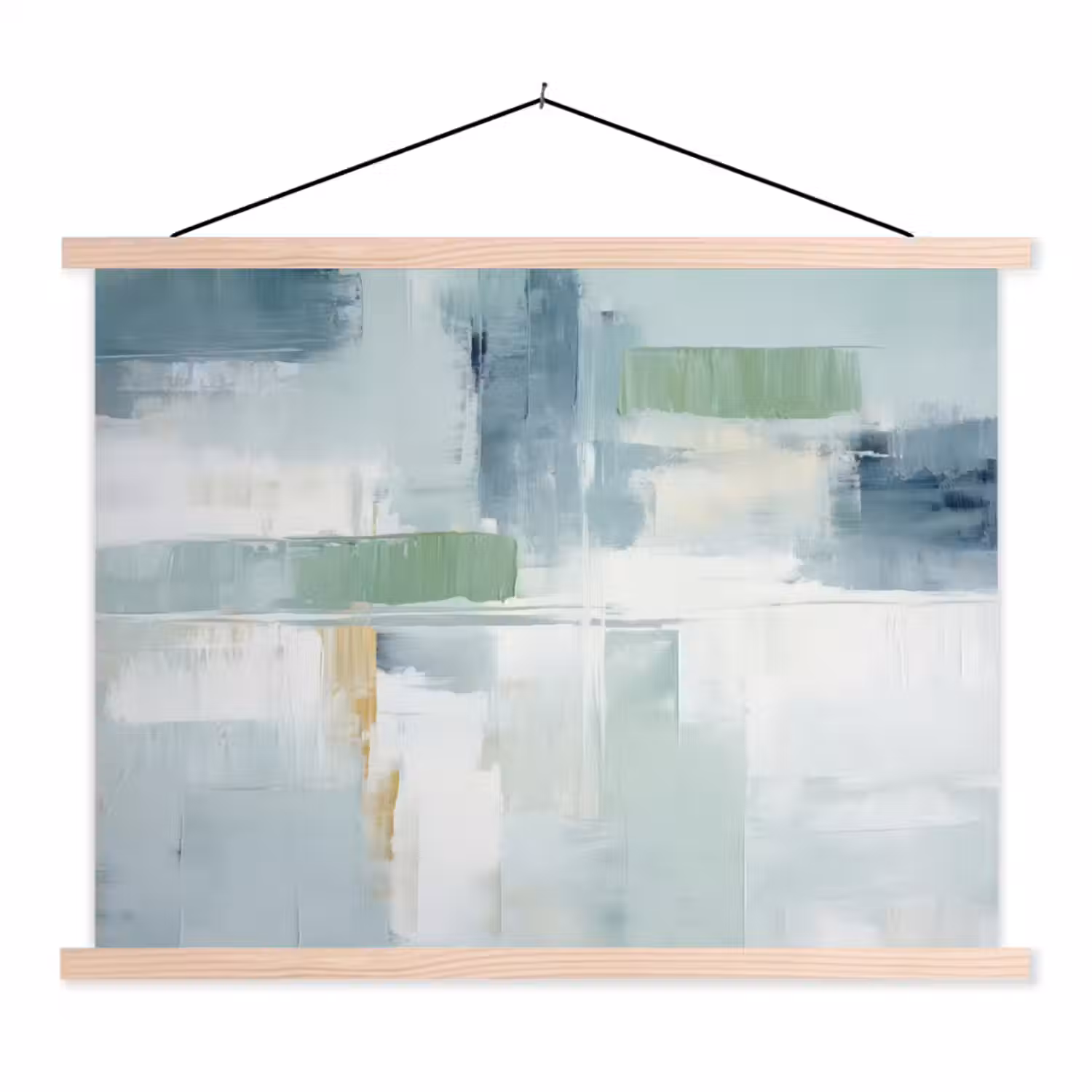 Verf - Moderne kunst - Abstract - Grijs textielposter latten blank klein -3d