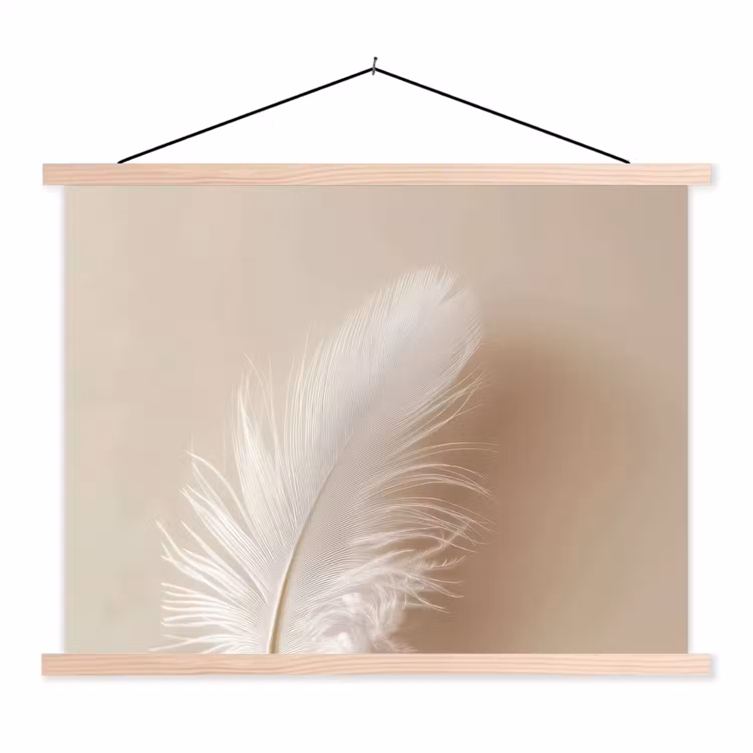 Veer - Minimalistisch - Roze textielposter latten blank klein -3d