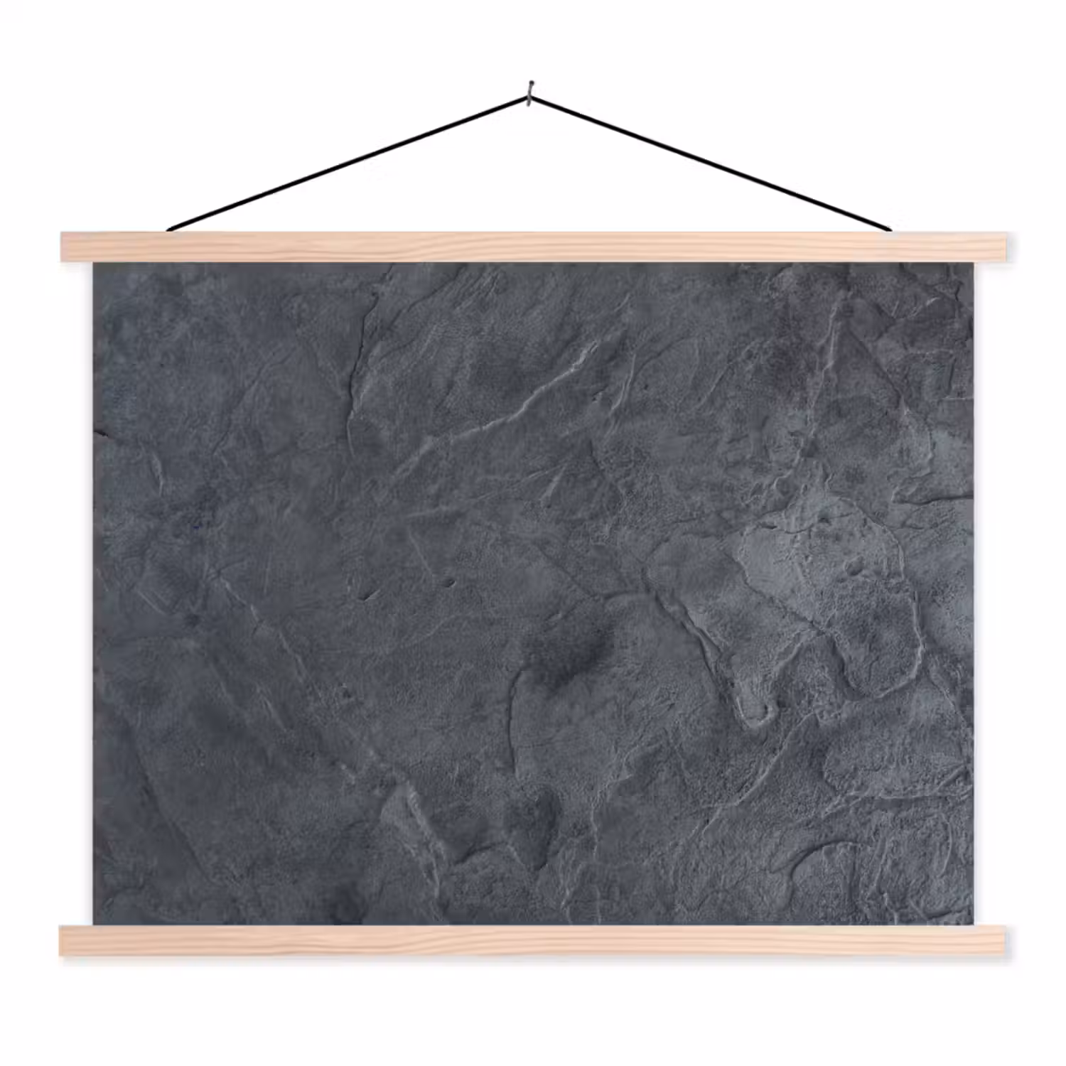 Grijs - Beton - Leisteen - Structuur - Retro textielposter latten blank klein -3d