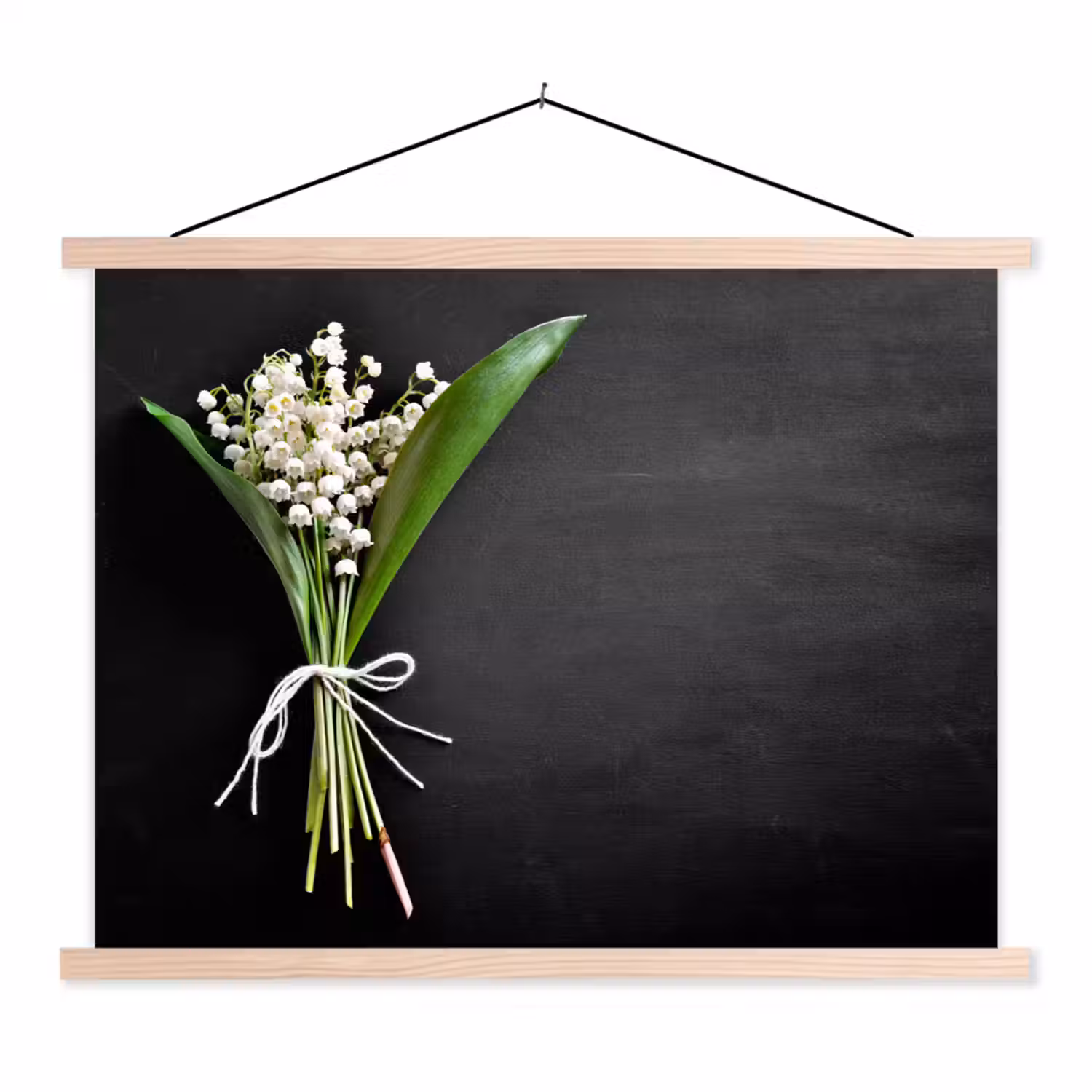 bloemen-5-1-1 textielposter latten blank klein -3d