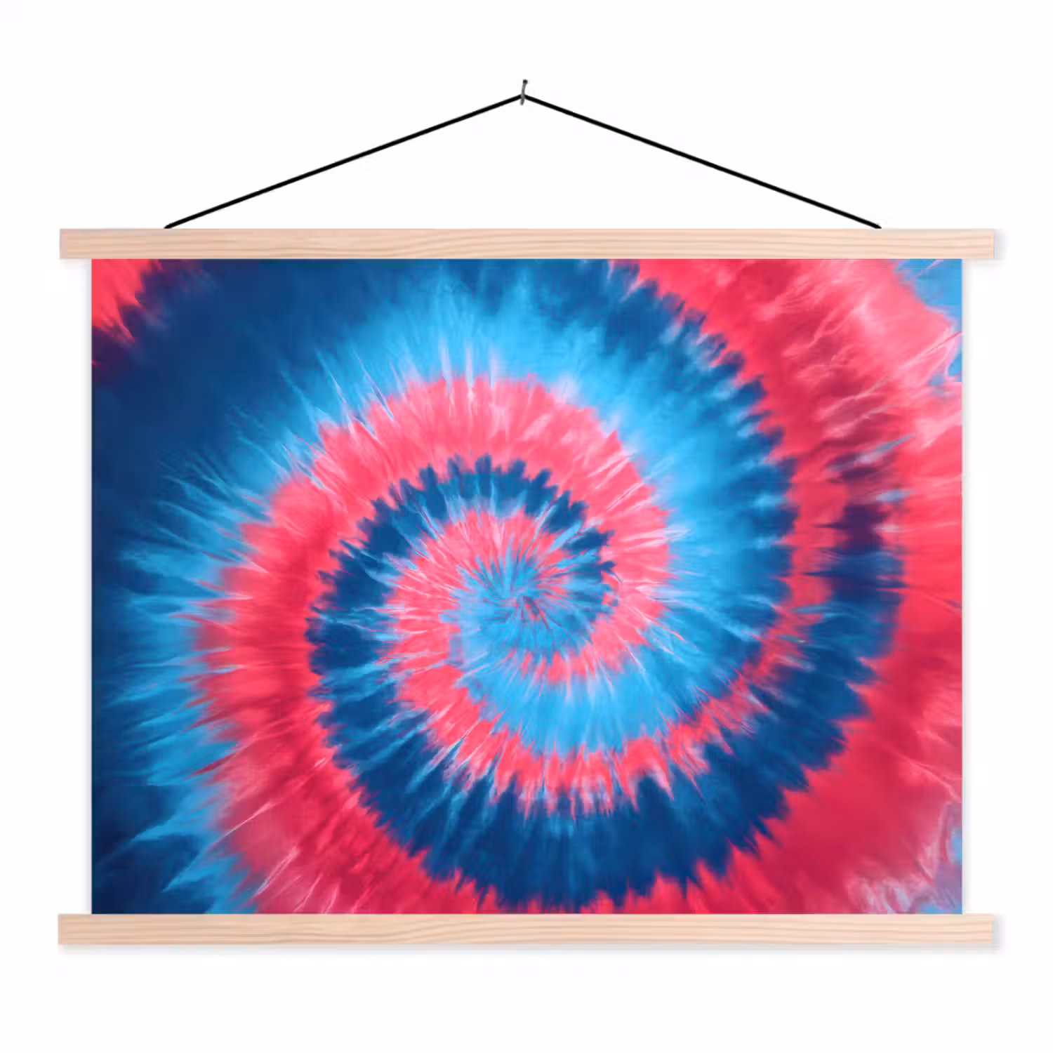 Spiraal - Roze - Draaiend textielposter latten blank klein -3d