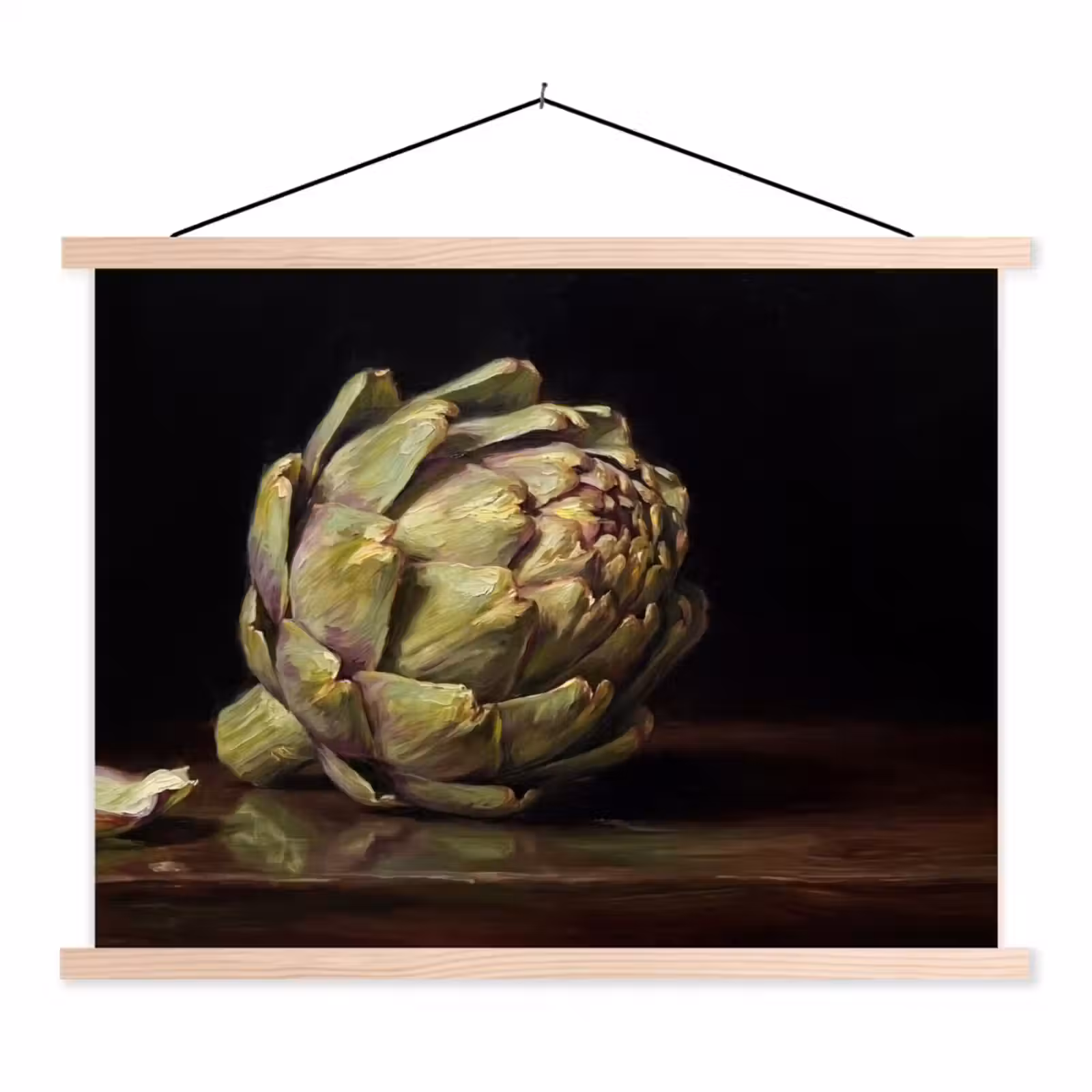 Stoffbild - Artischocke – Essen – Klassisch - Artichok - Eten - Klassiek textielposter latten blank klein