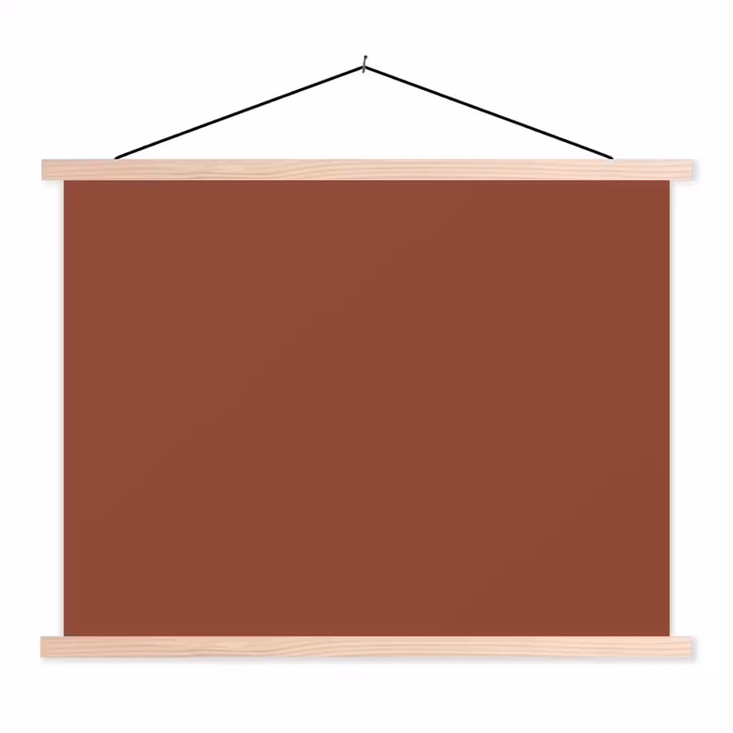 Burnt - Mahogany - Terracotta textielposter latten blank klein 122 -3d