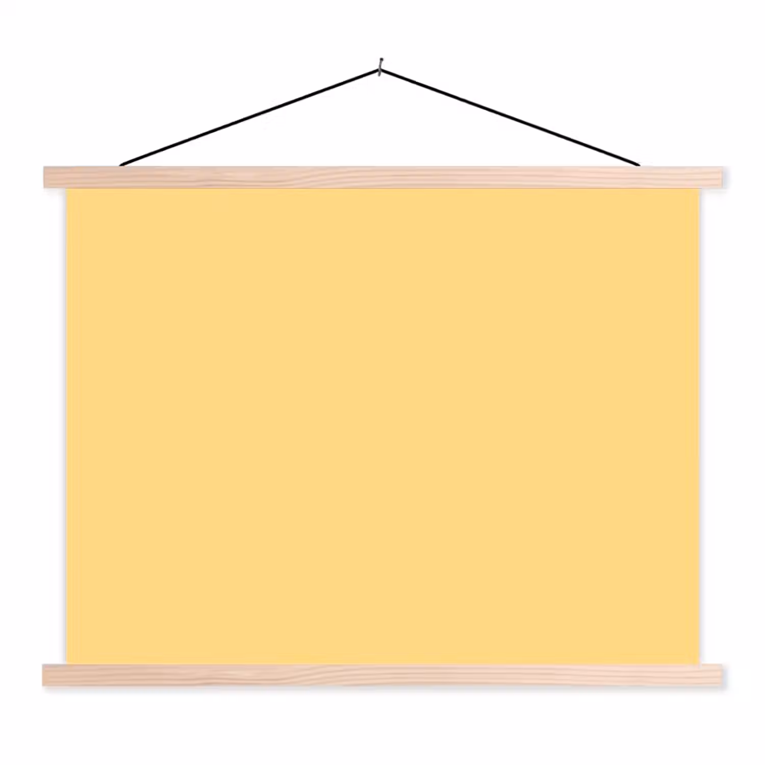 Butter - Geel - Yellow textielposter latten blank klein 122 -3d