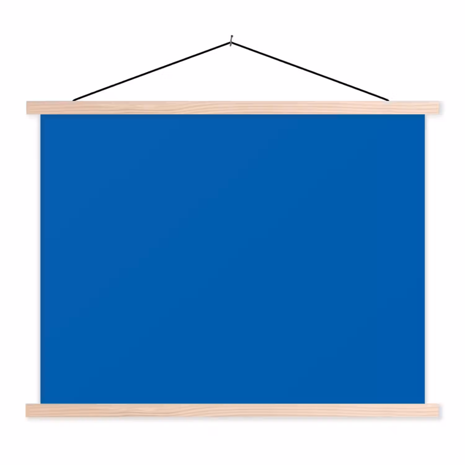 Classic - Azure - Blauw textielposter latten blank klein 122 -3d