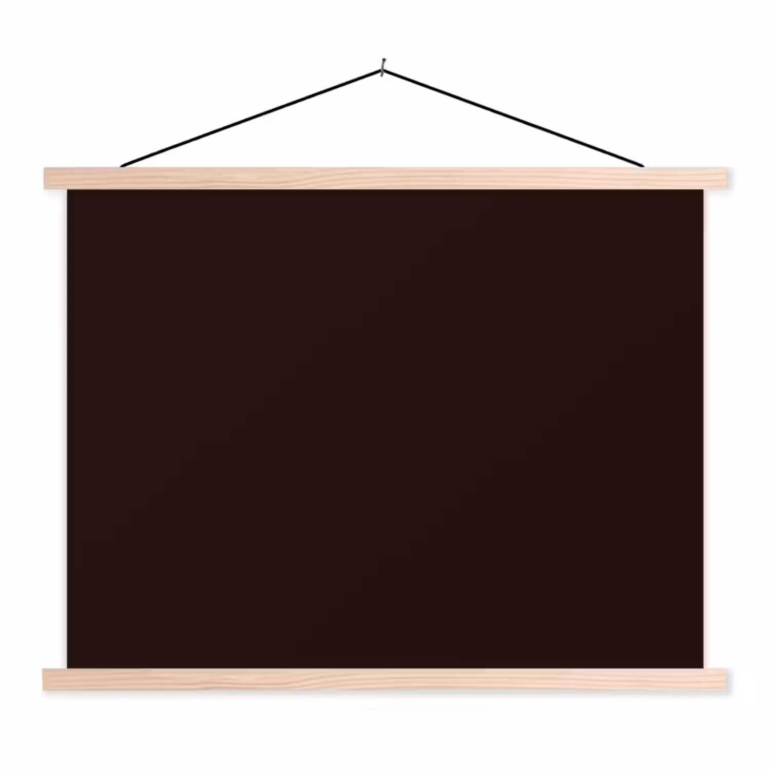 Deep - Obsidian - Bruin textielposter latten blank klein 122 -3d