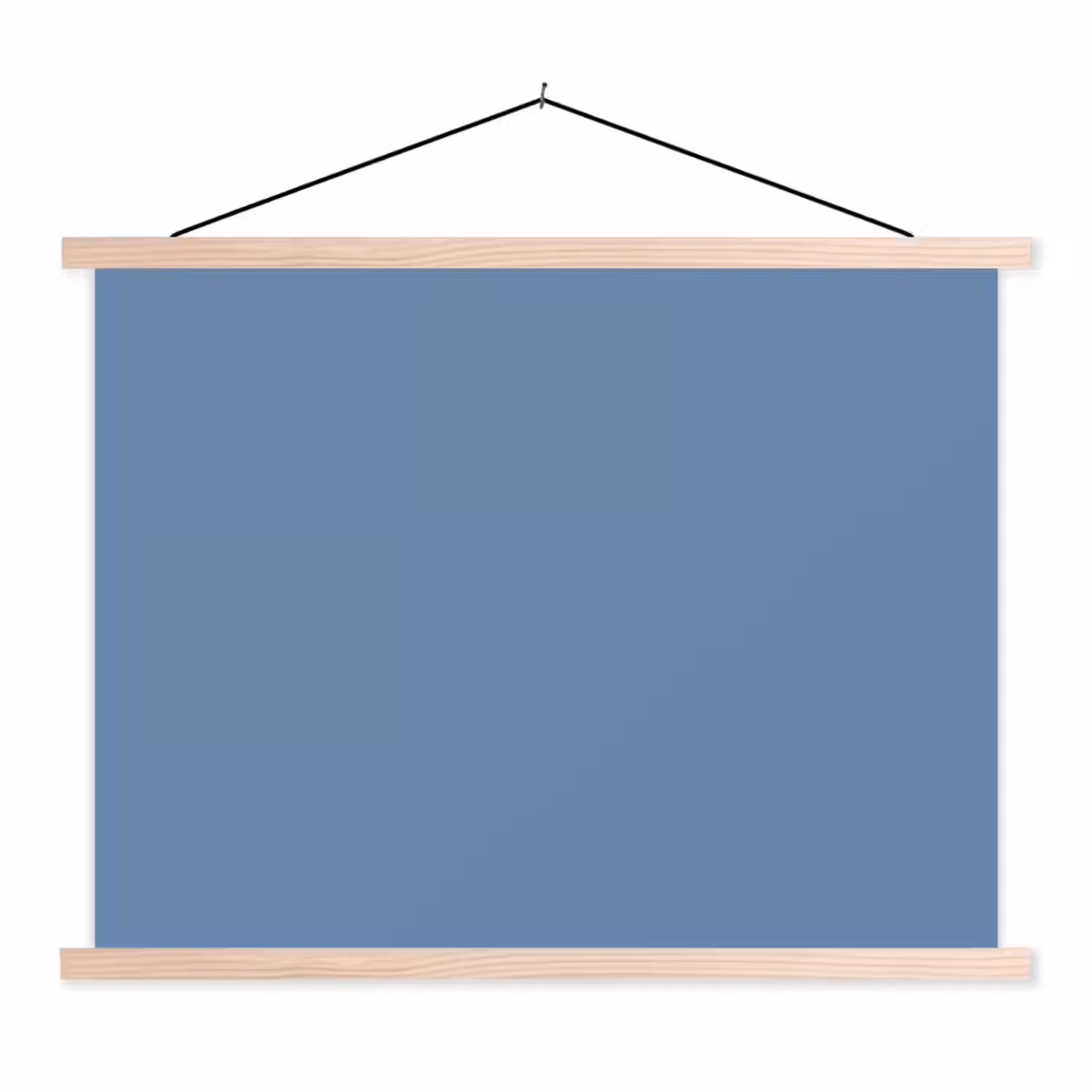 Denim - Breeze - Blauw textielposter latten blank klein 122 -3d