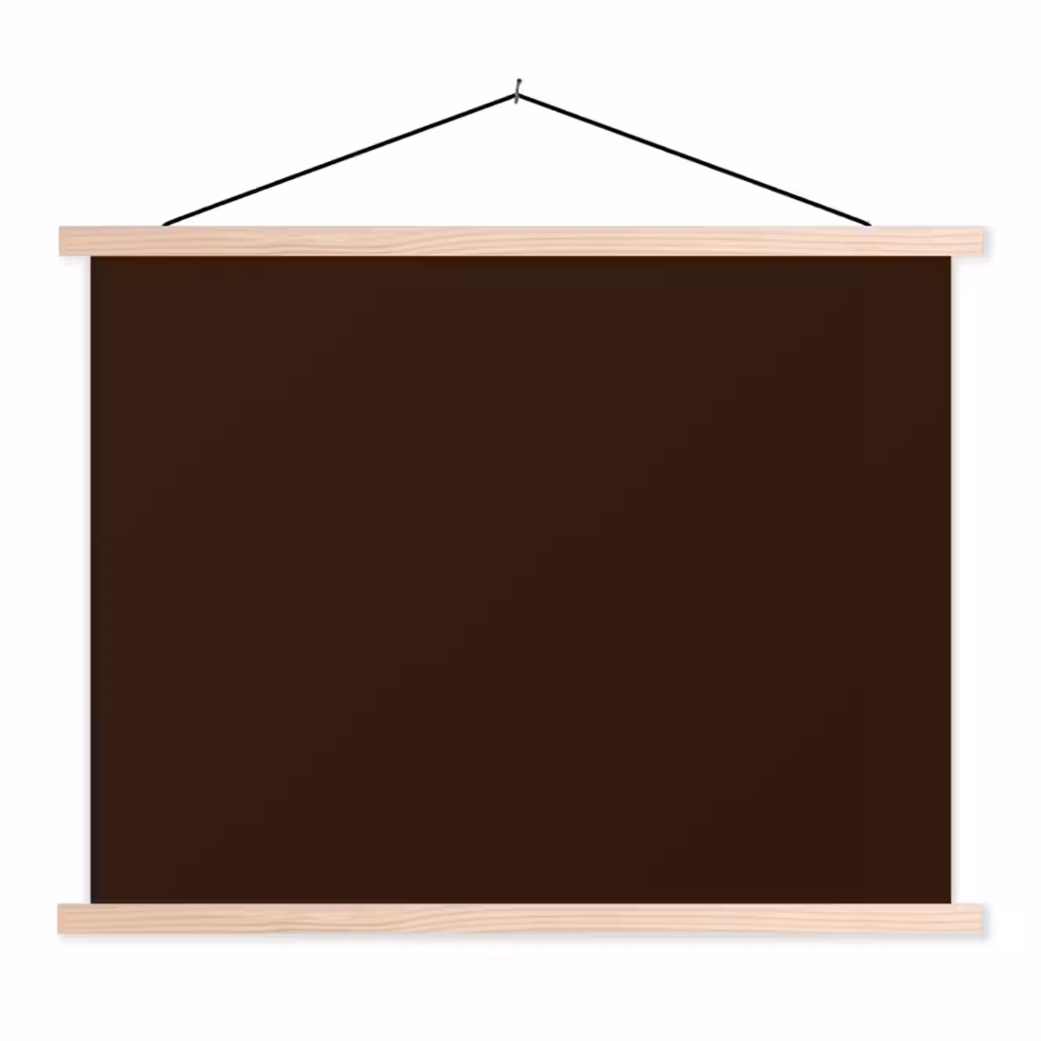 Dark - Chocolate - Bruin textielposter latten blank klein 122 -3d