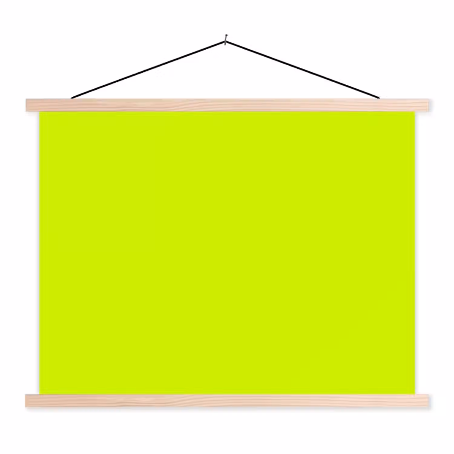 Electric - Lemon - Geel textielposter latten blank klein 122 -3d