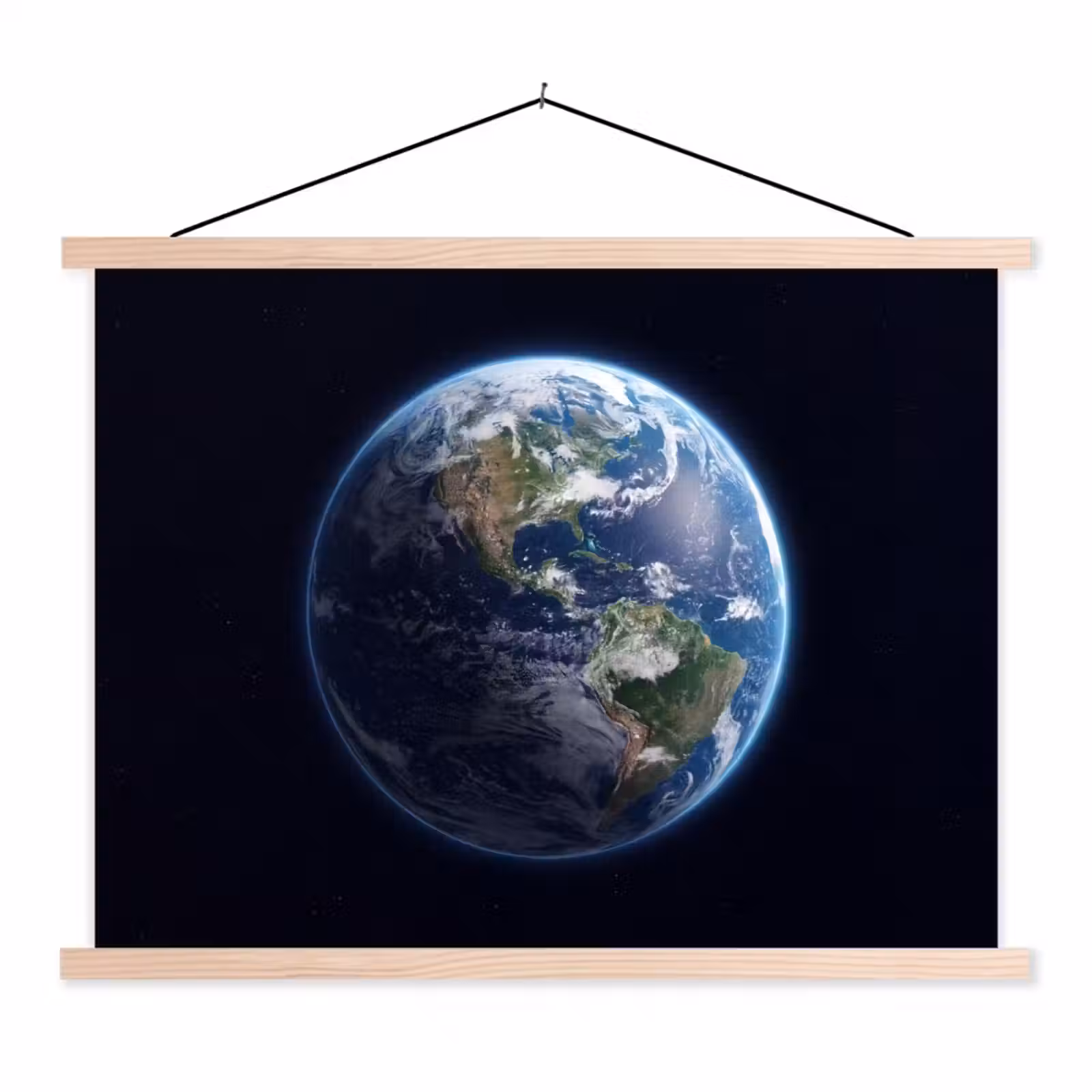Stoffbild - Erde – Weltraum – Kosmos - Aarde - Ruimte - Kosmos textielposter latten blank klein