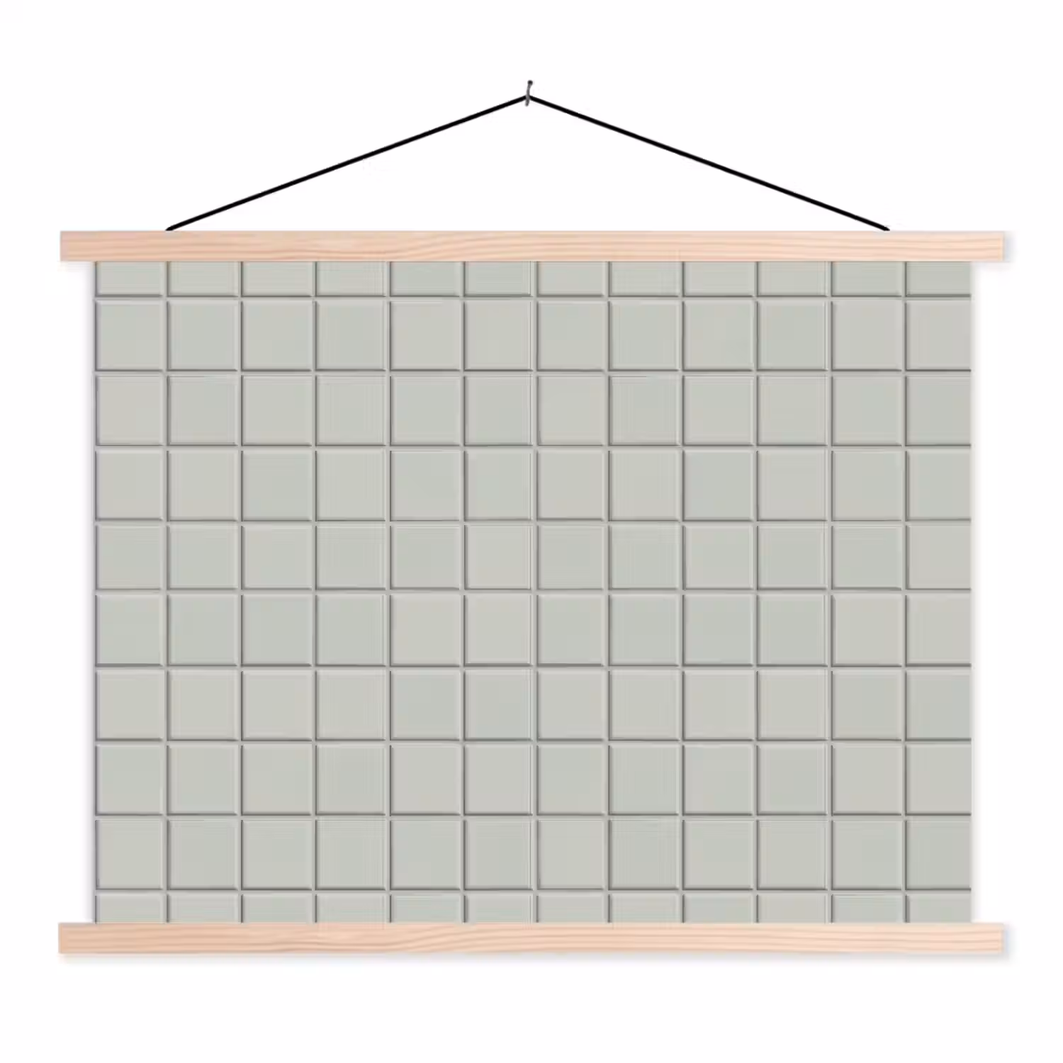 Tegel - Patroon - Lichtgroen textielposter latten blank klein 122 -3d