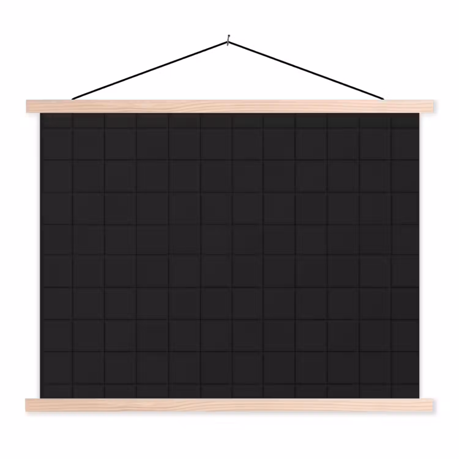 Tegels - Patroon - Mat - Zwart textielposter latten blank klein 122 -3d