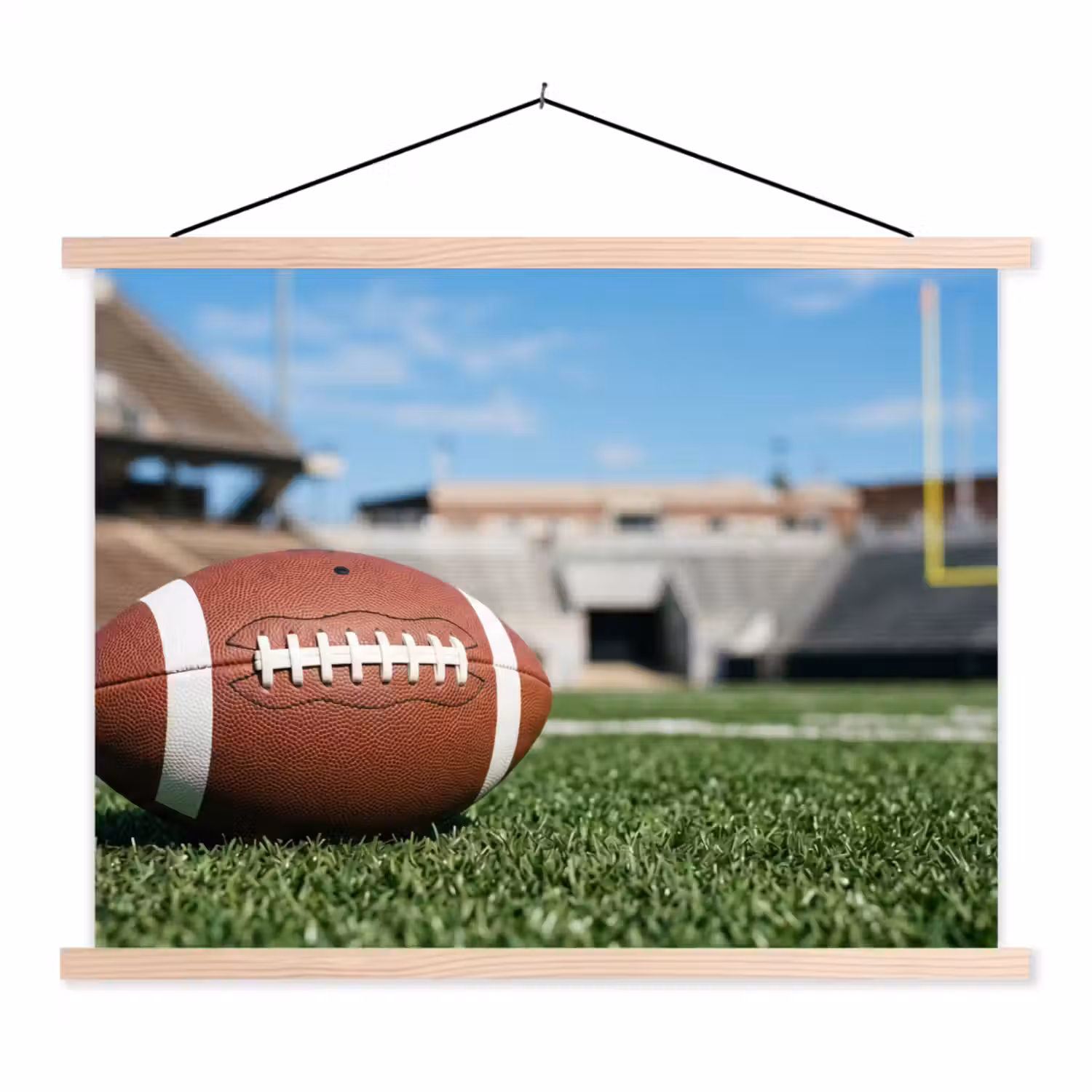 Football - Veld - Stadion - Sport textielposter latten blank klein -3d