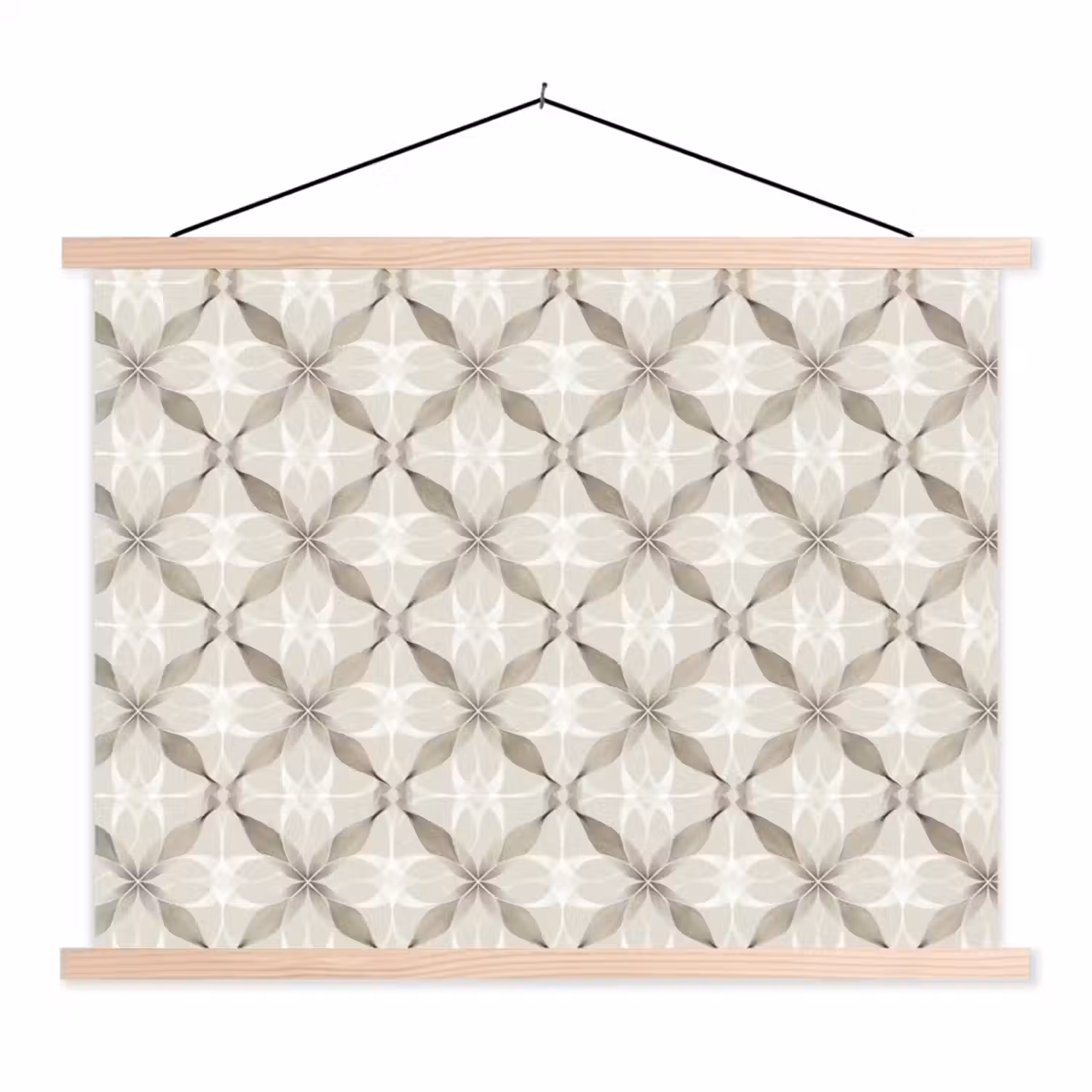 Grafisch - Patroon - Grijs textielposter latten blank klein 122 -3d