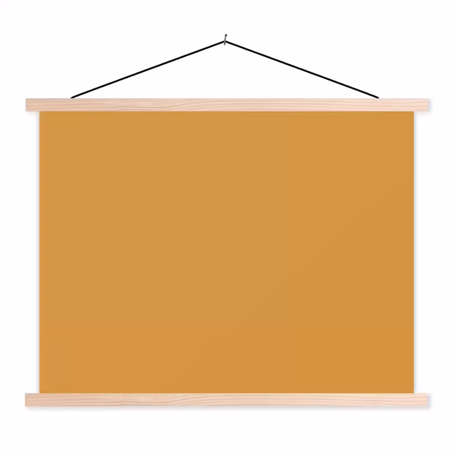 Autumn - Mustard - Geel textielposter latten blank klein 122 -3d