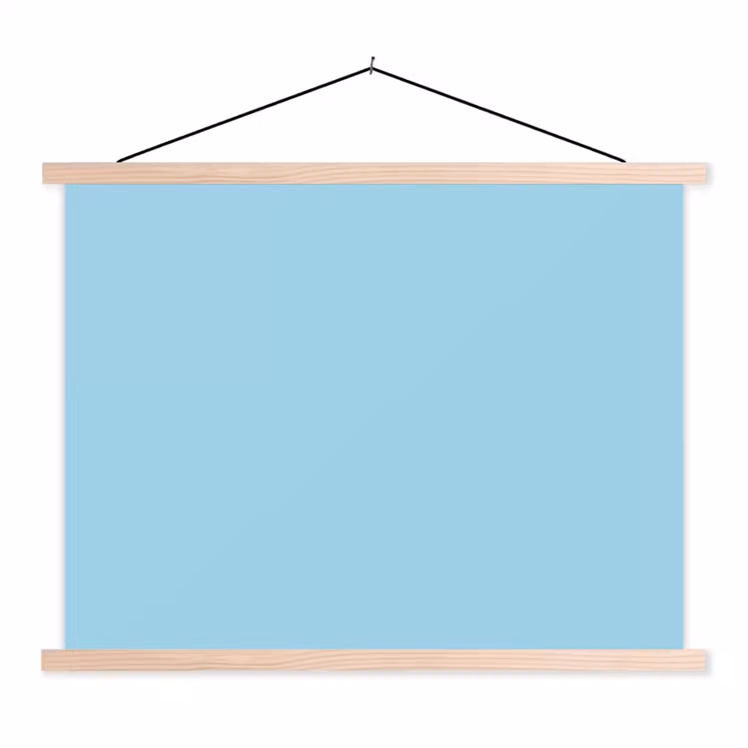 Ice - Blue - Blauw textielposter latten blank klein 122 -3d