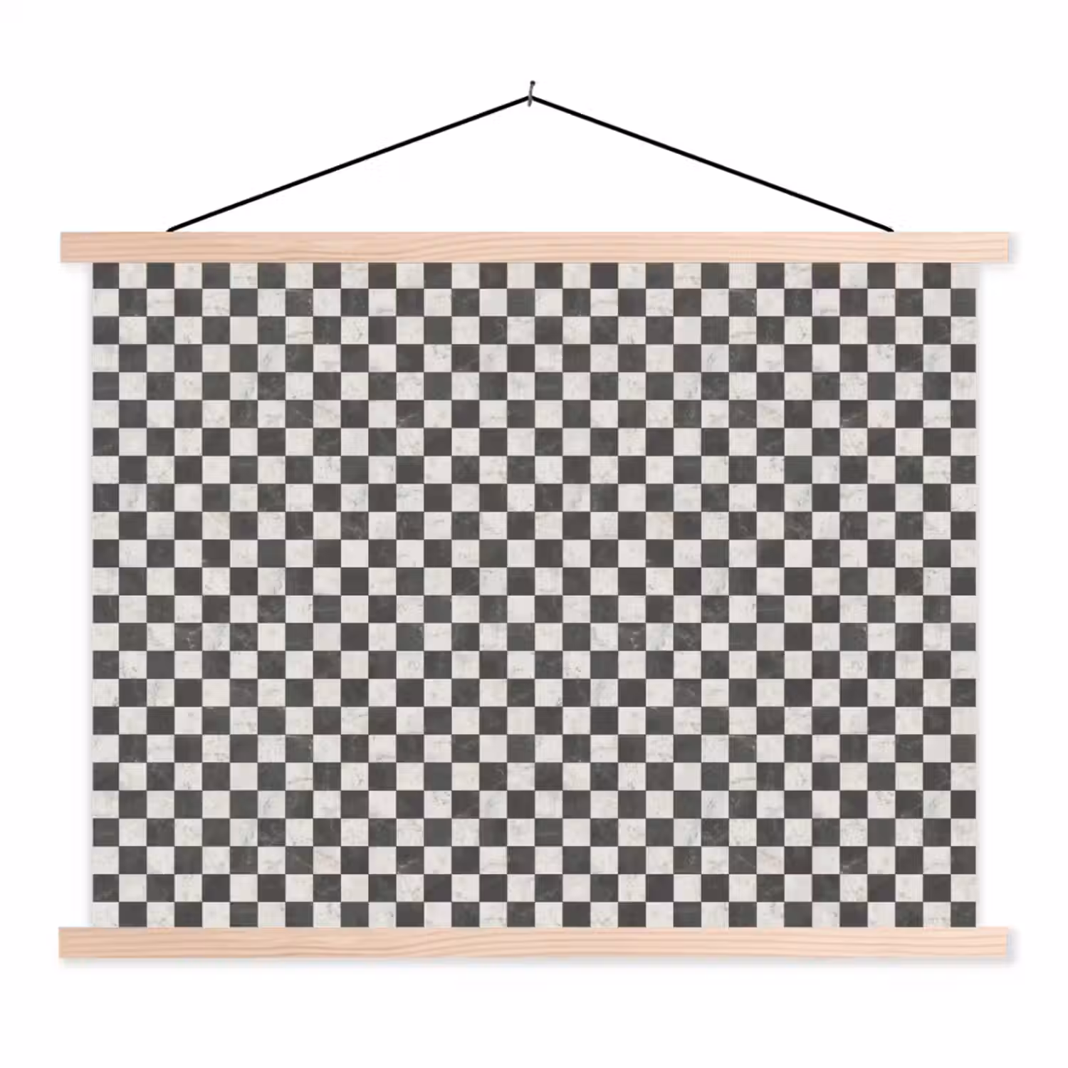 Marmer - Patroon - Grijs textielposter latten blank klein 122 -3d