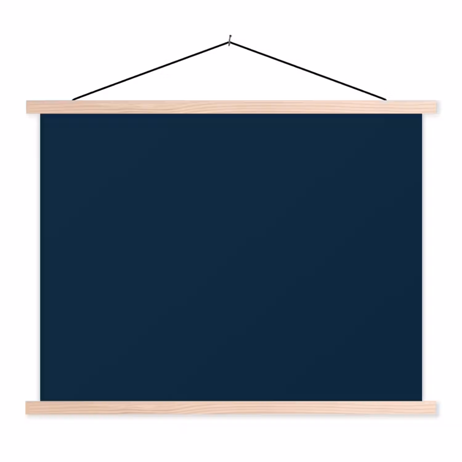 Midnight - Blue - Blauw textielposter latten blank klein 122 -3d