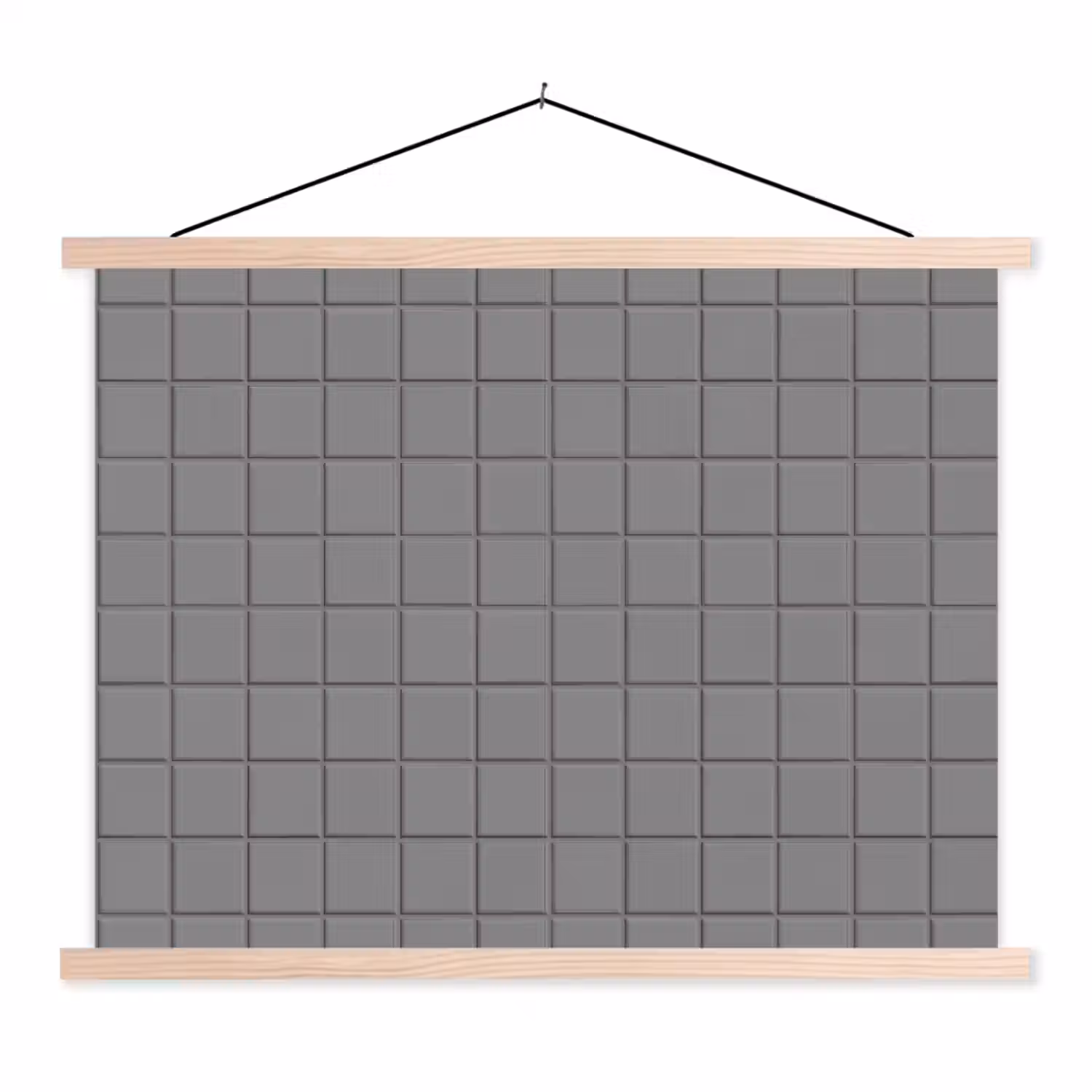 Modern - Patroon - Grijs textielposter latten blank klein 122 -3d
