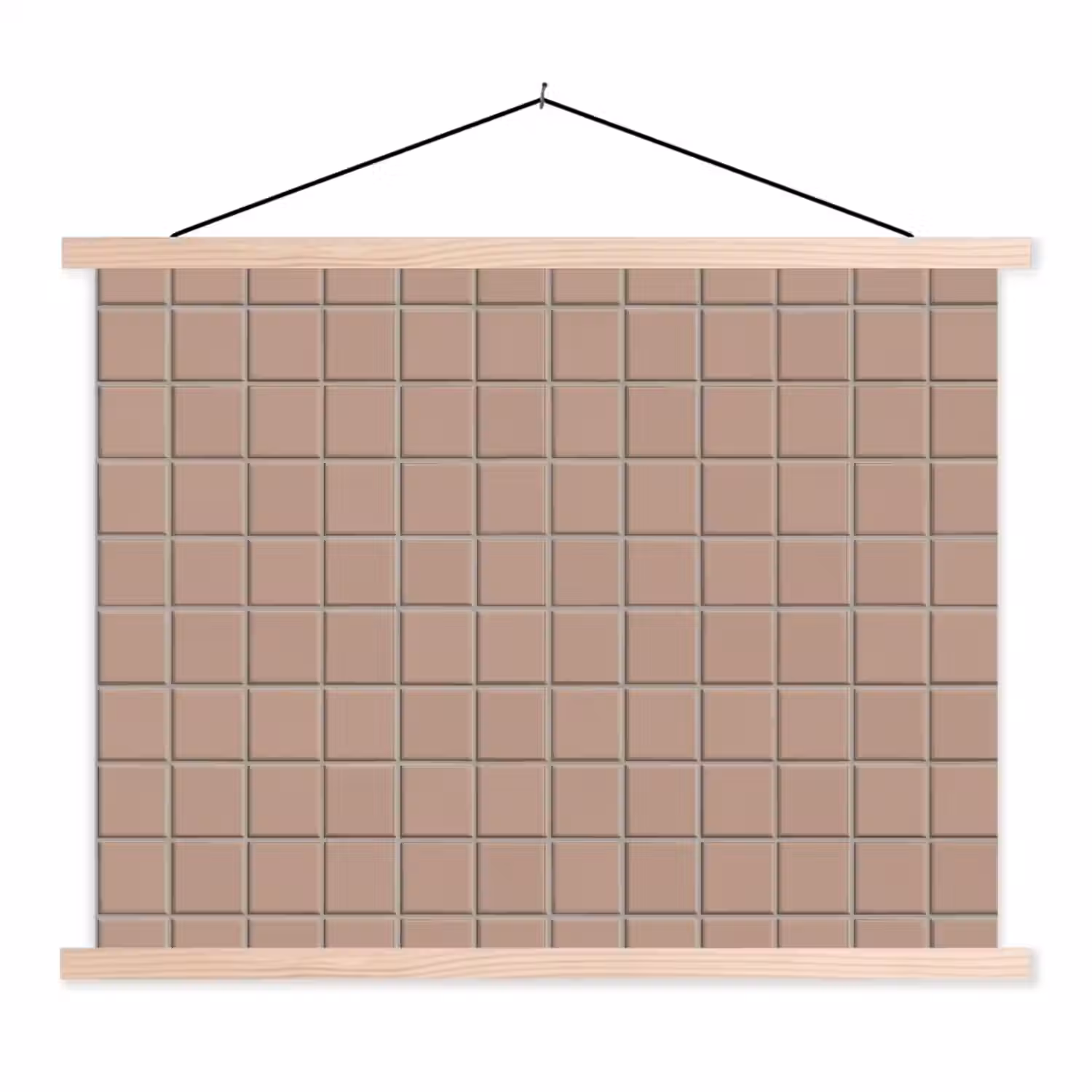 Patroon - Tegel - Oudroze textielposter latten blank klein 122 -3d