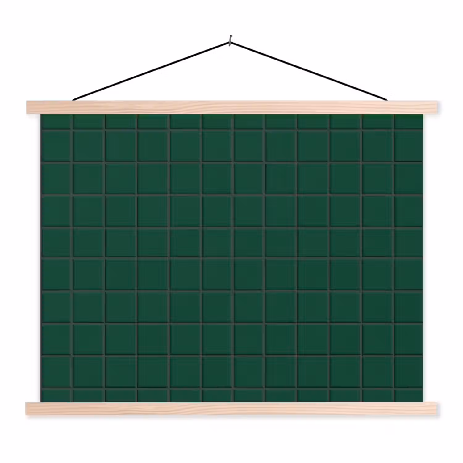 Patroon - Tegels - Dennen - Groen textielposter latten blank klein 122 -3d