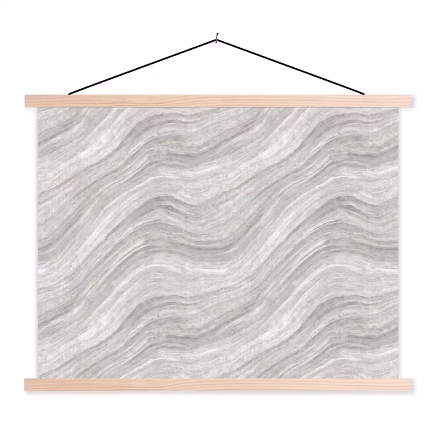 Patroon - Helder - Wit - Grijs textielposter latten blank klein 122 -3d