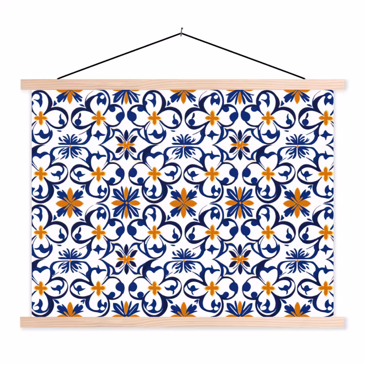Patroon - Modern - Kleurrijk textielposter latten blank klein 122 -3d