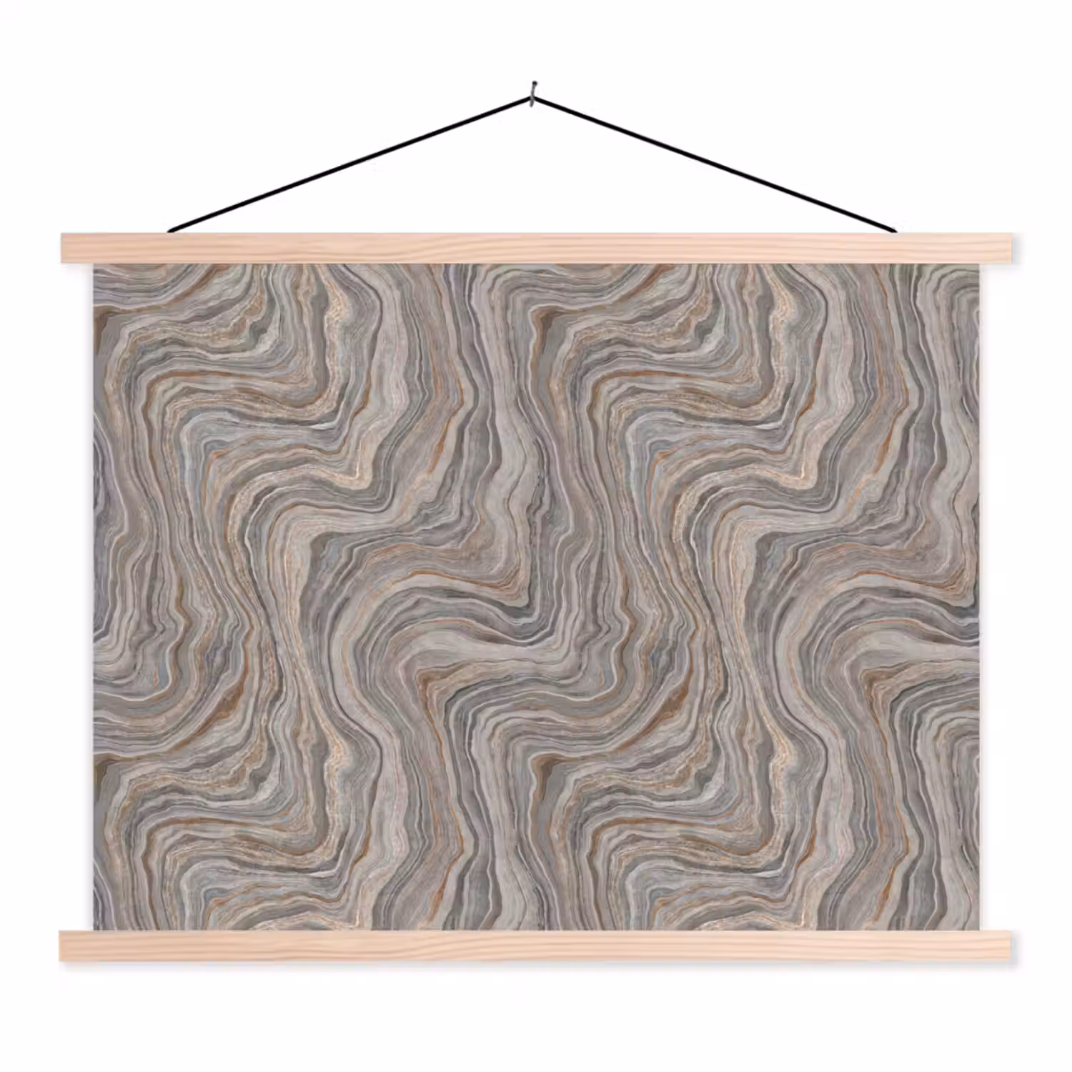 Patroon - Textuur - Grijs textielposter latten blank klein 122 -3d