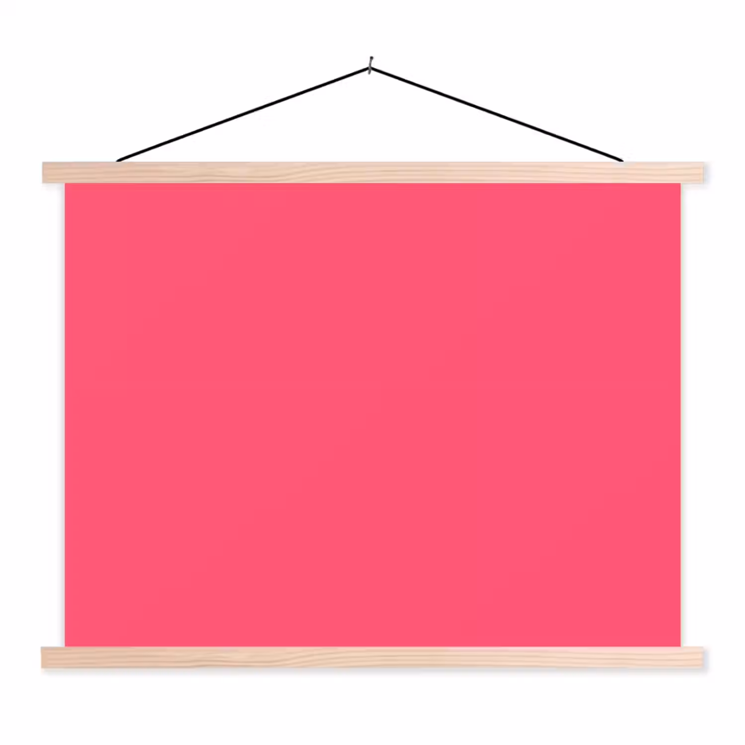 Neon - Flamingo - Roze textielposter latten blank klein 122 -3d
