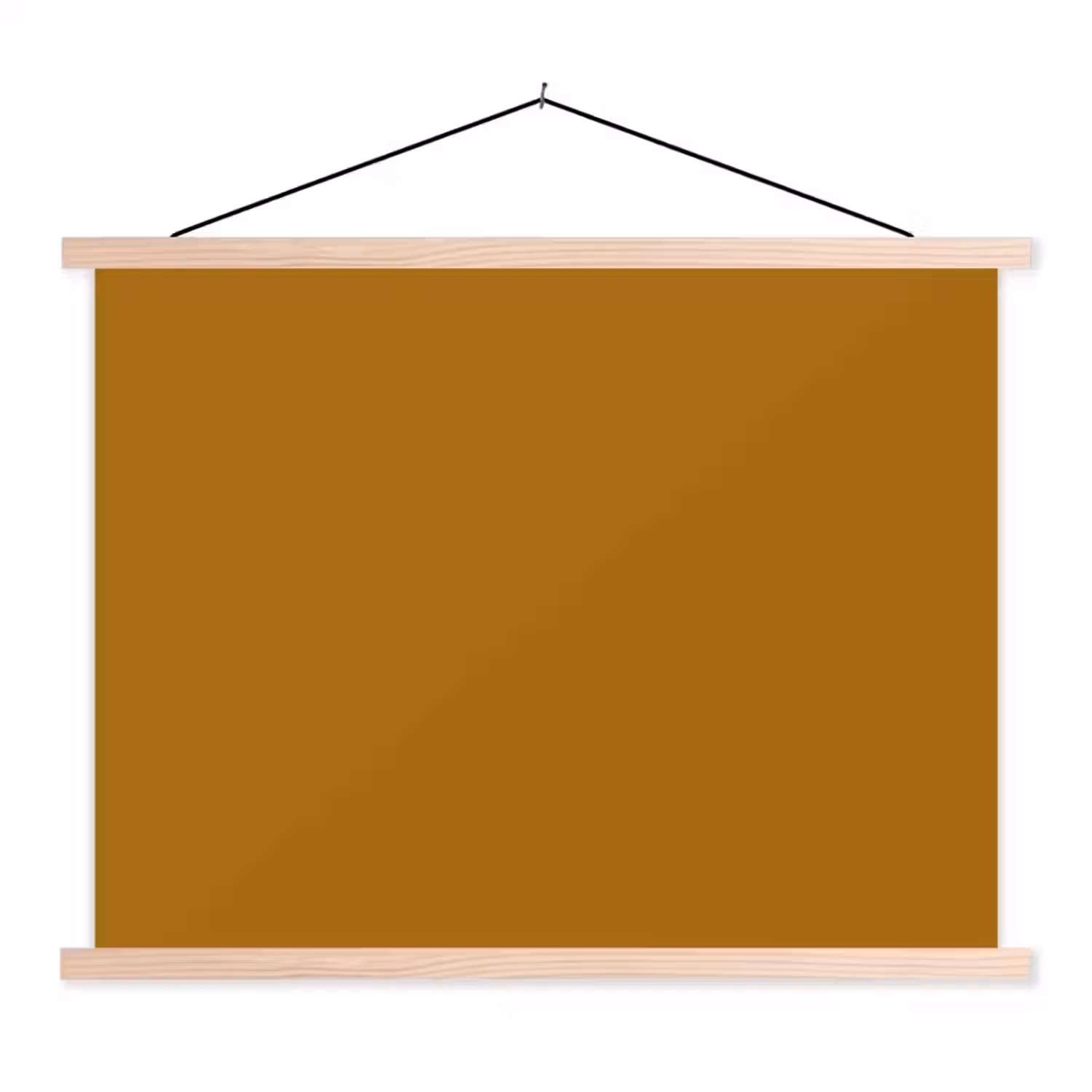 Ocre - Gold - Geel textielposter latten blank klein 122 -3d