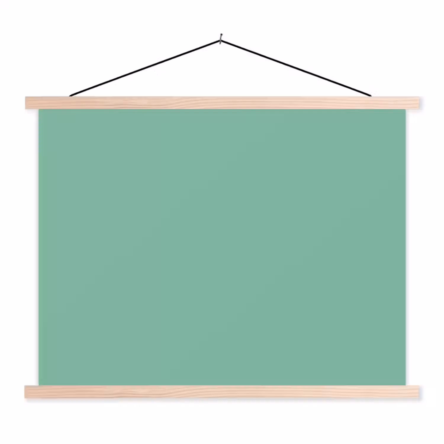 Ocean - Jade - Groen textielposter latten blank klein 122 -3d