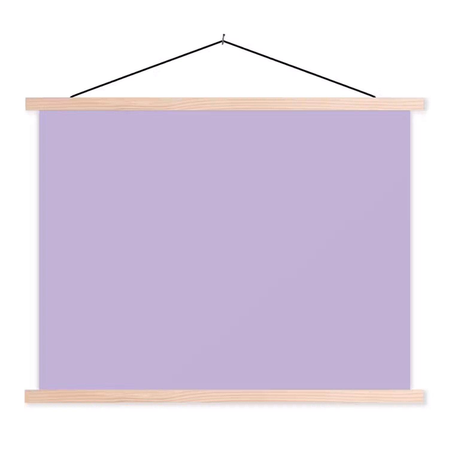 Pastel - Lilac - Paars textielposter latten blank klein 122 -3d