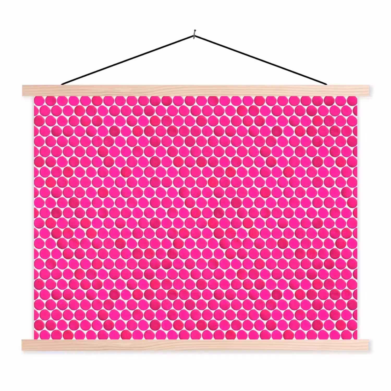 Penny - Mozaïek - Felroze textielposter latten blank klein 122 -3d
