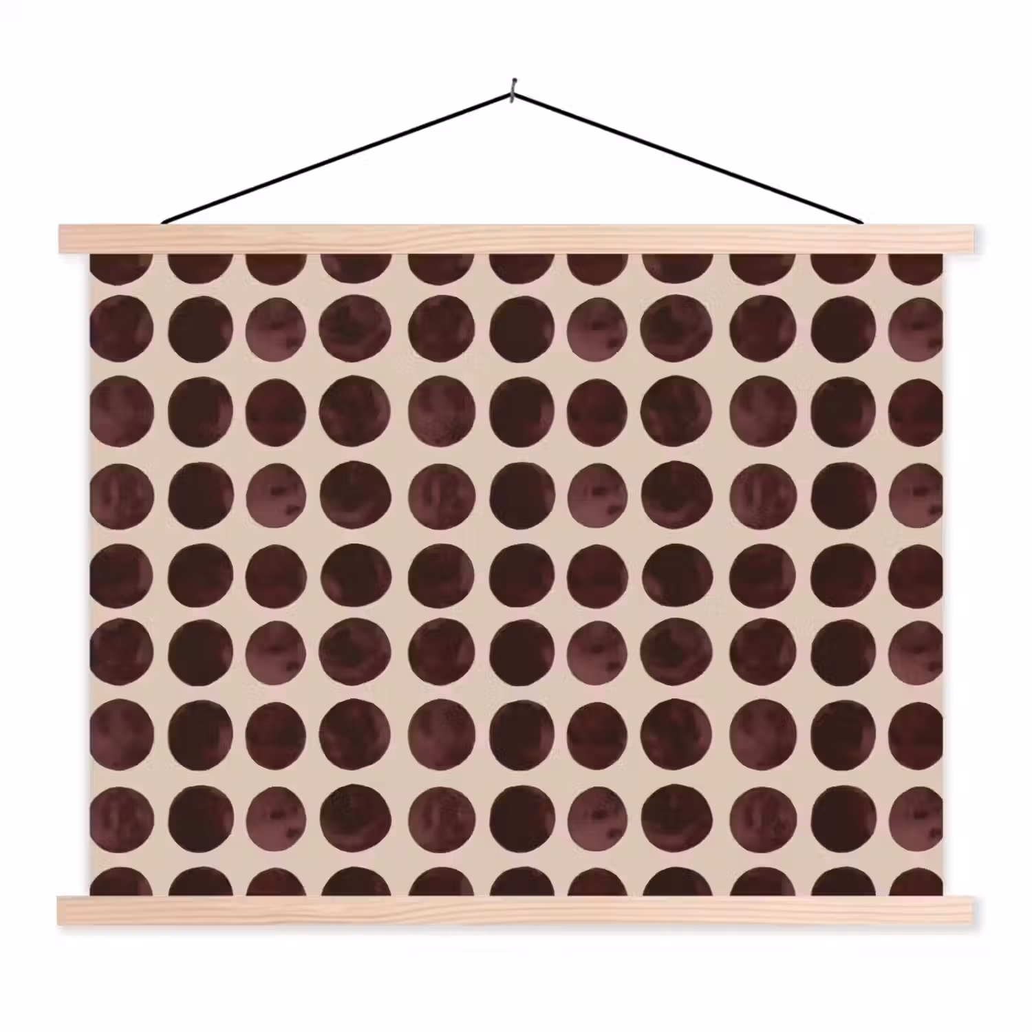 Stippen - Patroon - Bruin textielposter latten blank klein 122 -3d
