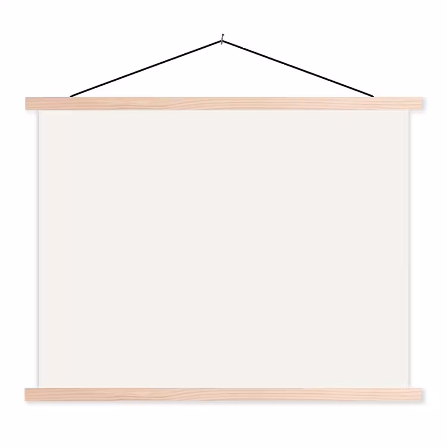 Pure - Alabaster - Wit textielposter latten blank klein 122 -3d
