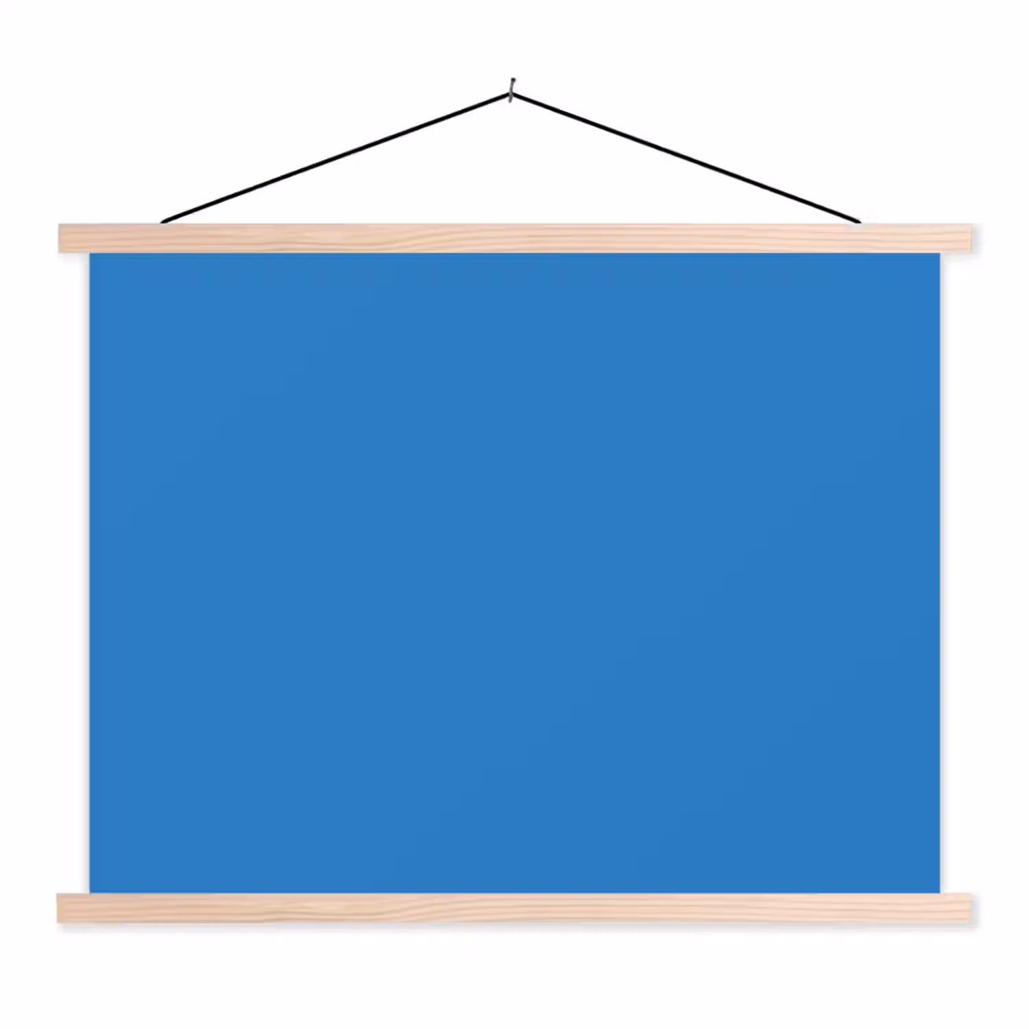 Royal - Blue - Blauw textielposter latten blank klein 122 -3d