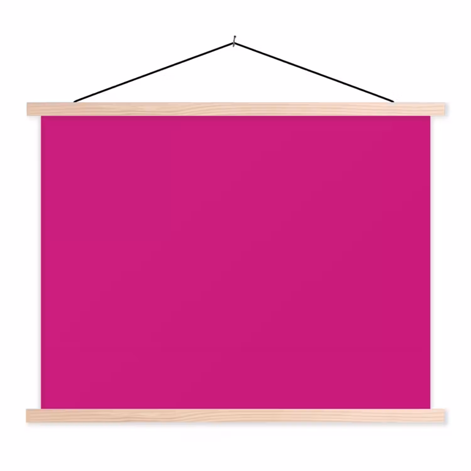 Velvet - Magenta - Roze textielposter latten blank klein 122 -3d